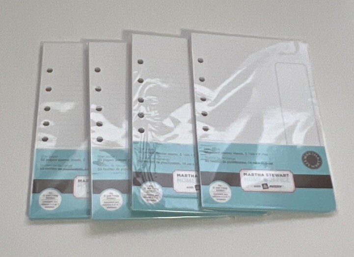 Martha Stewart Avery Filler Paper Project Planner Sheets 5.5 x 8.5 200 Sheets