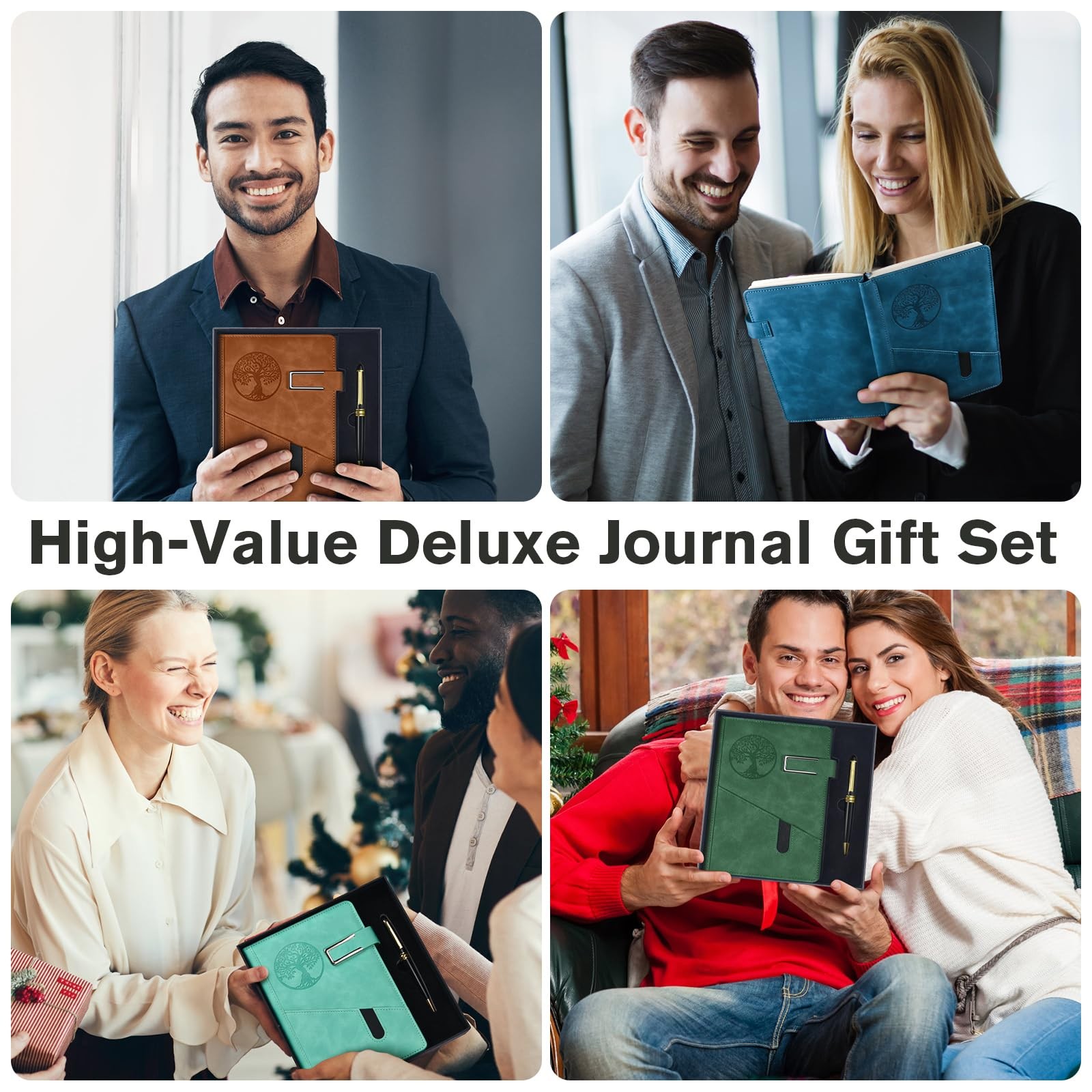 Lined Notebook Journal for Men Women, 365 Pages Numbered College A5, Black
