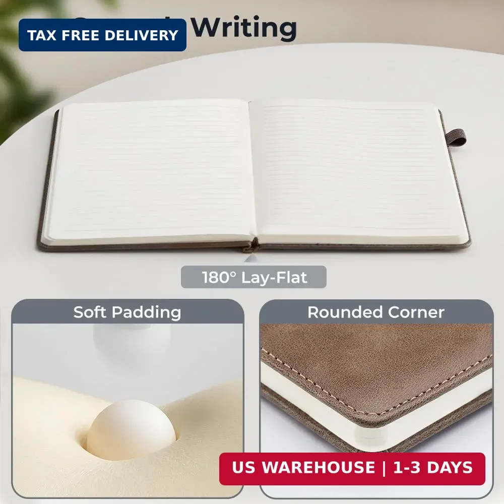 Lined Journal Notebook for Women & Men, Hardcover Leather Journals for Writing,