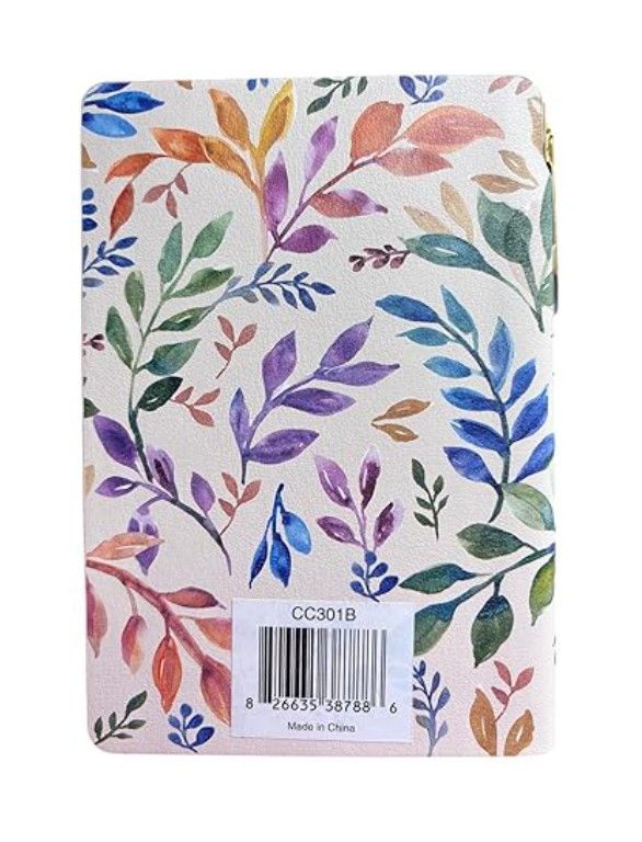 Eccolo, Pocket Pen Journal with Colorful leaves and Bible Verse Walk by Faith