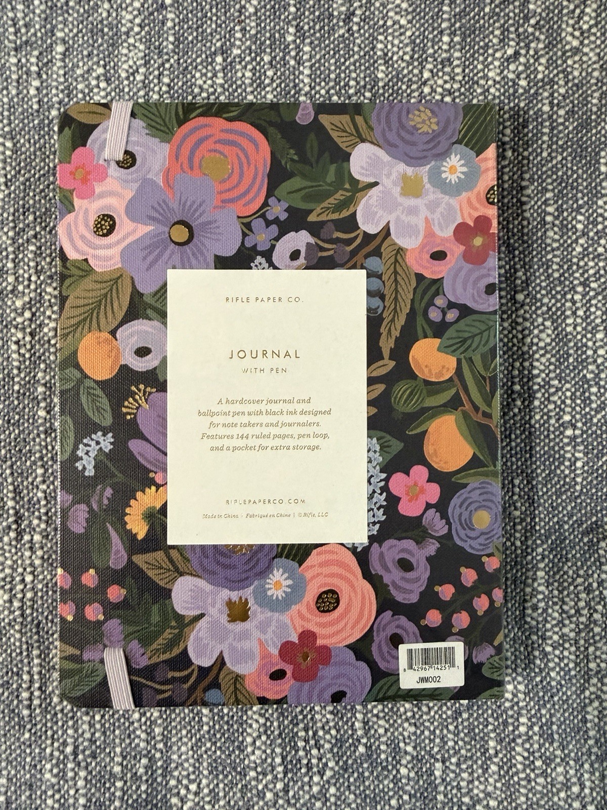 Rifle Paper Co Journal with Pen Garden Party Violet 144 Pages Brand New