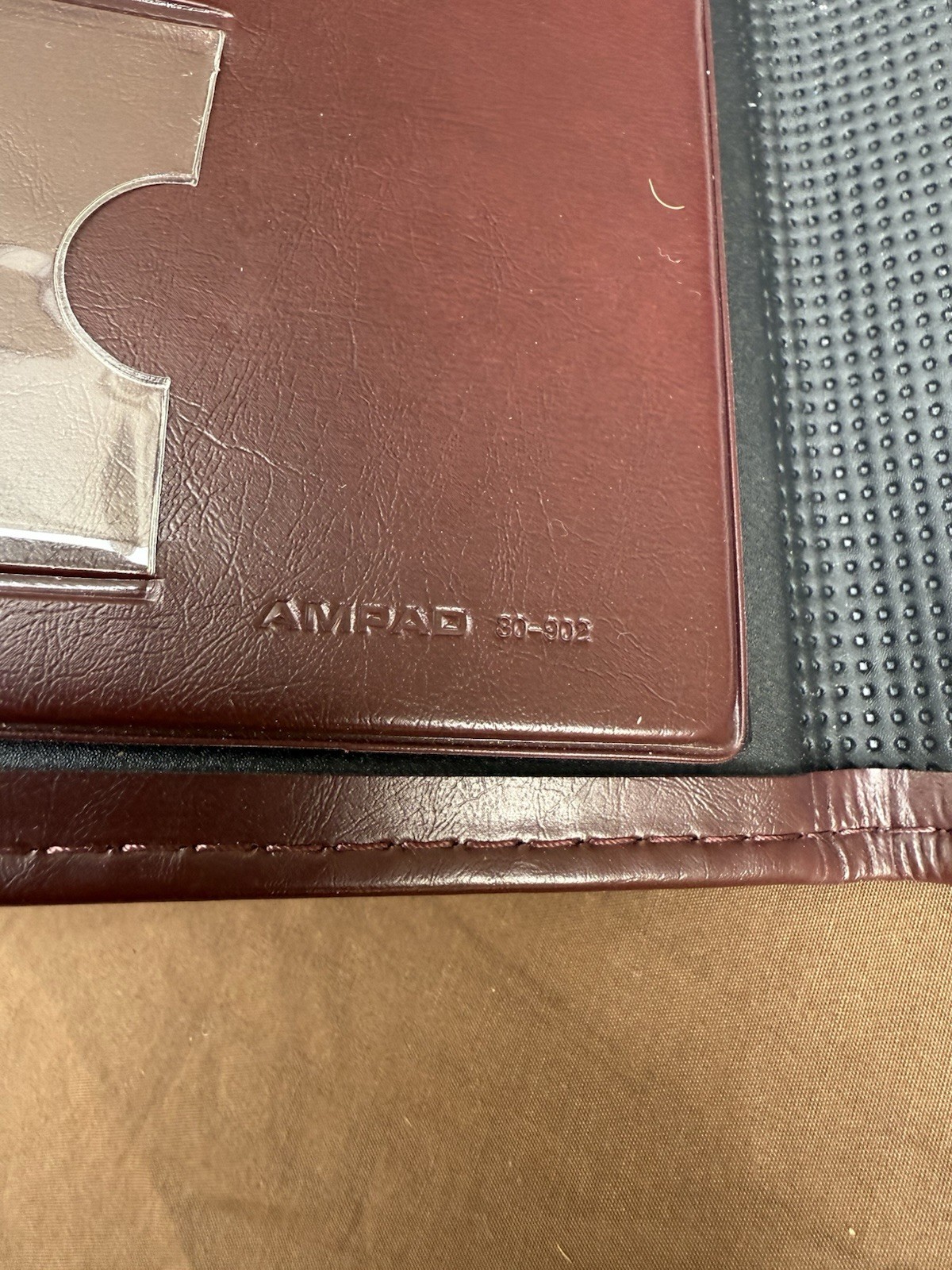Vtg Ampad Faux Leather Document Notepad Holder Folder Organizer Expandable Folio