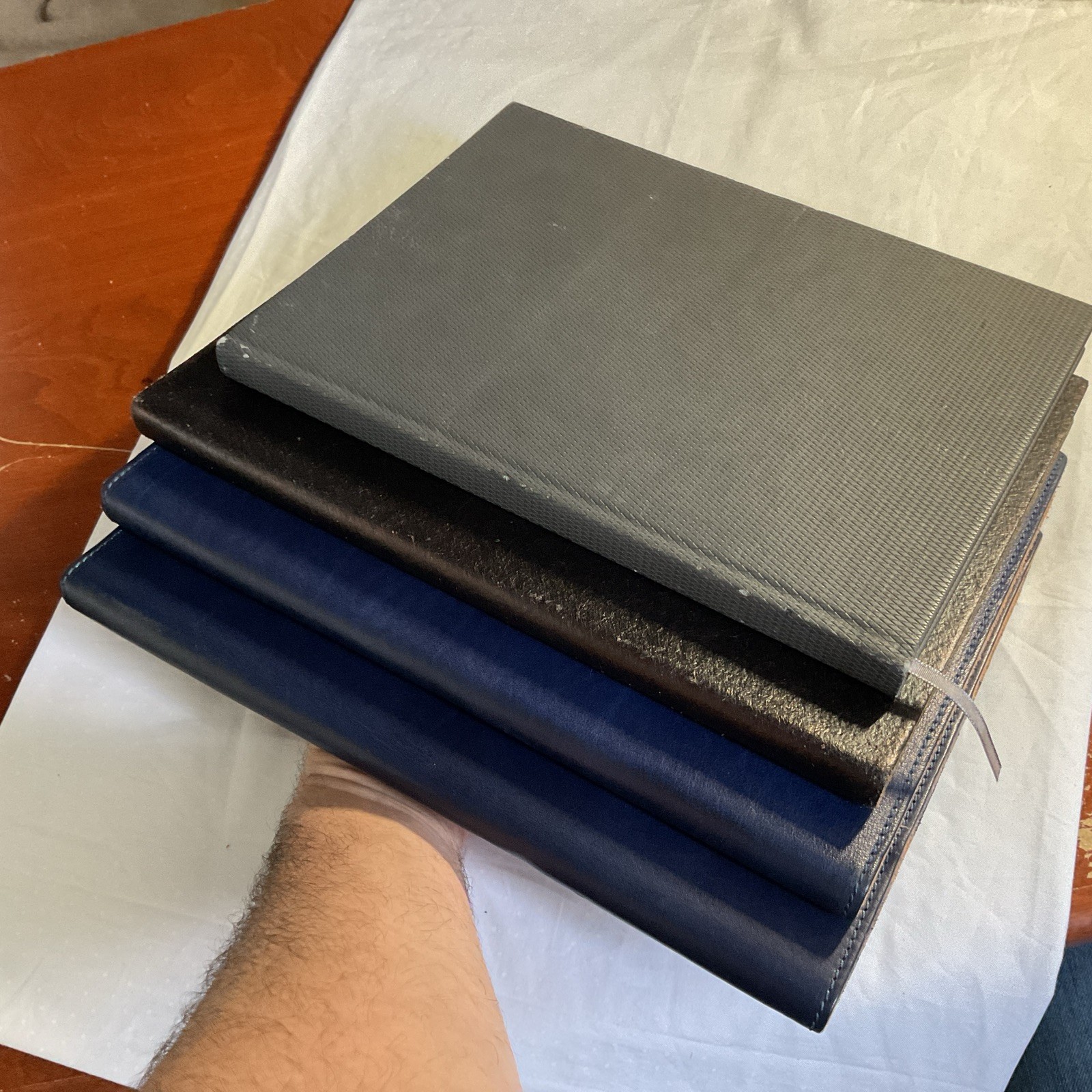 Leather Journal Notebooks Lined Lot of 4 PRATESI FLORENCE TEMPO ECCOLO ITALY NOS