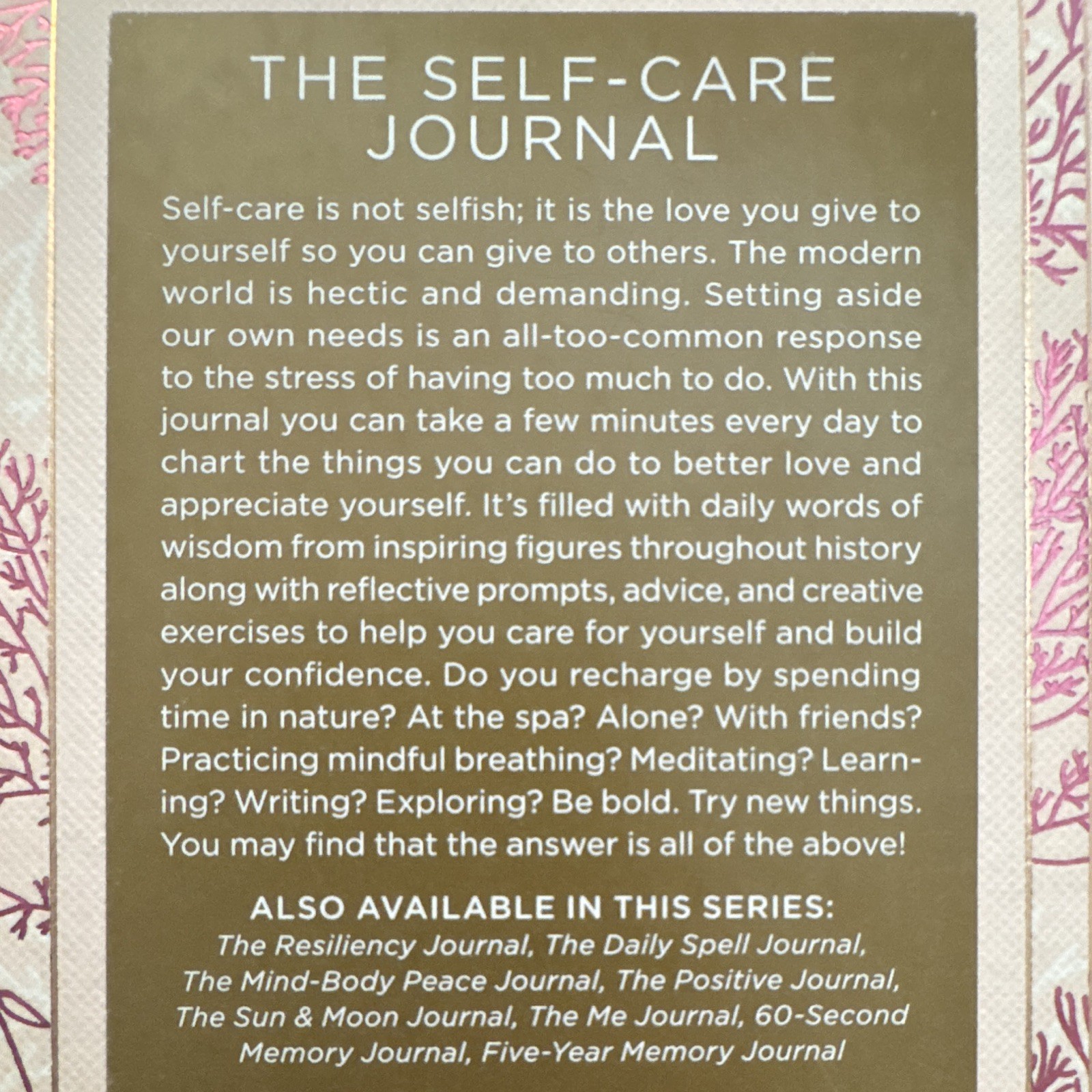 Self-Care Journal: 366 Prompts to Nurture & Recharge Your Body and Soul