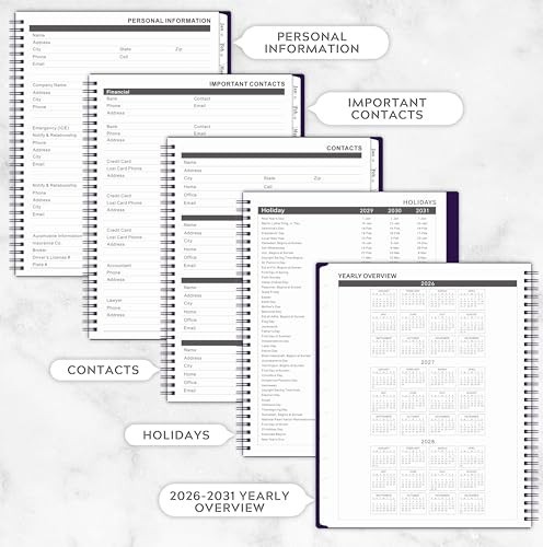 2026-2031 Monthly Planner/Monthly Calendar – 5 Year Planner from Jul. 2026 –