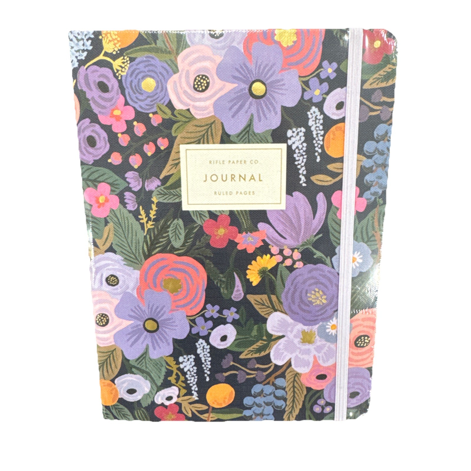 Rifle Paper Co Garden Party Violet Fabric Journal 144 Ruled Pg Hardcover New Pen
