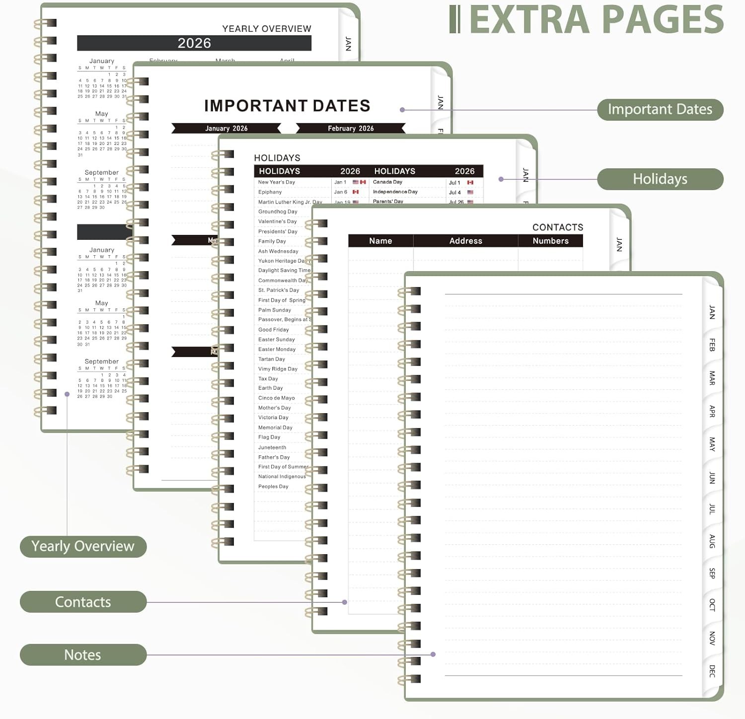 2026 Planner – Planner 2026 Weekly and Monthly from Jan.2026 – Dec.2026, NEW!!!!