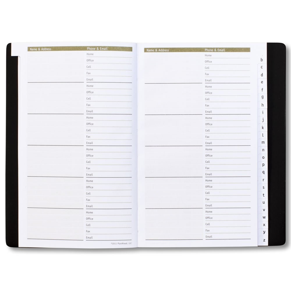 PlanAhead Telephone and Address Book; Large Print; Smooth Cover; Assorted Colors