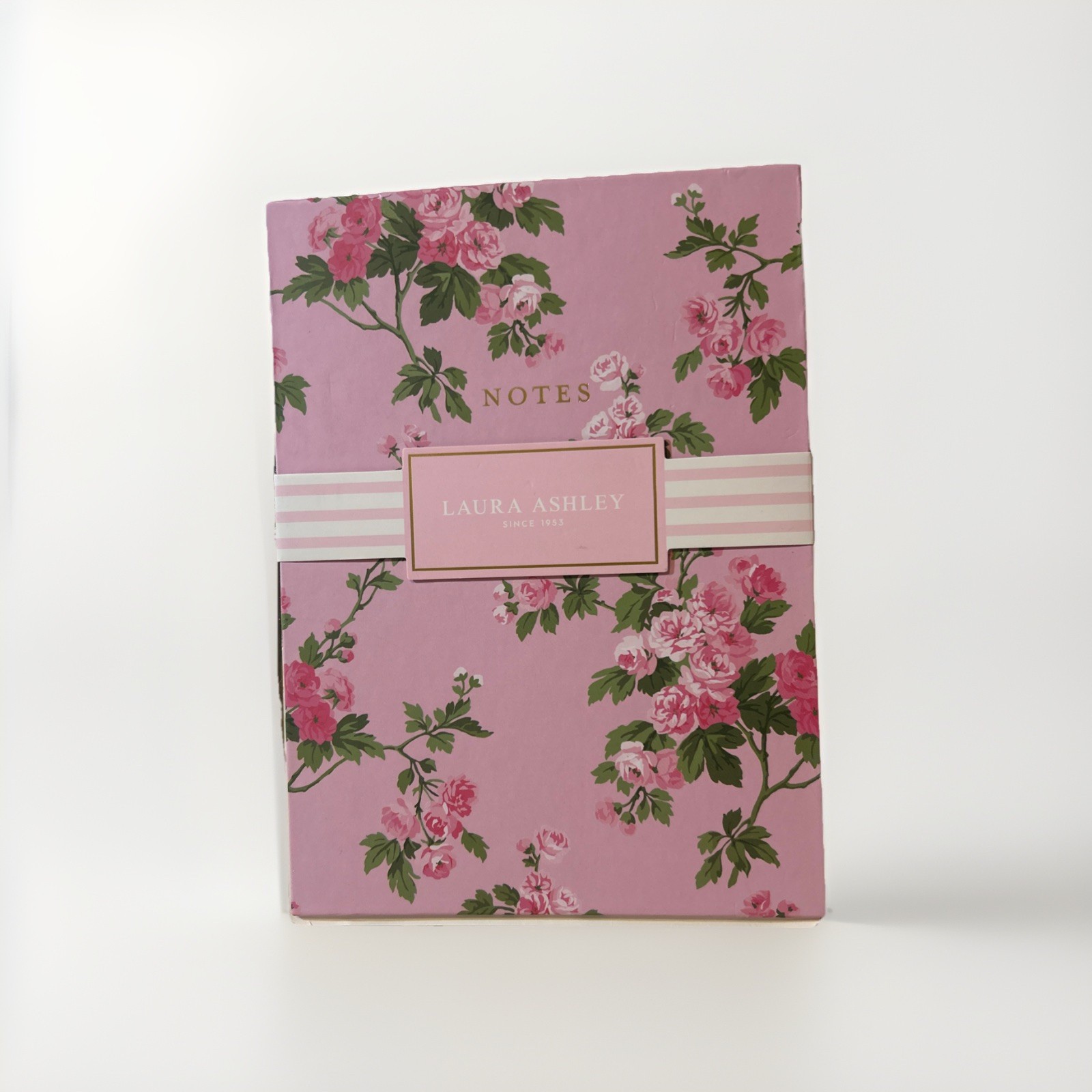 Laura Ashley Flip Notebook Pen 6×8 Rosevine Pink Garden Journal