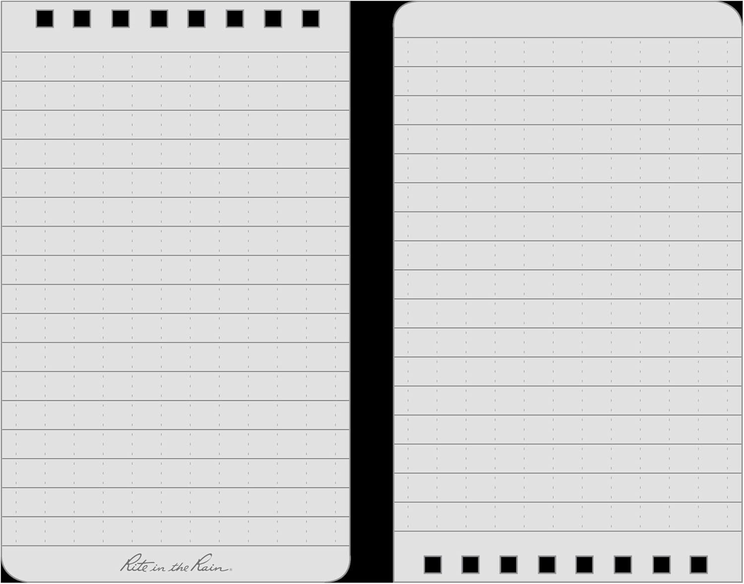 Weatherproof Spiral Notebook 3×5 Black Cover Waterproof Refillable 3 Pack