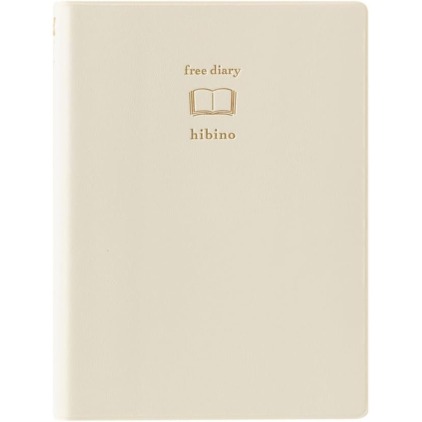 [US Tax Paid] MIDORI hibino Free Diary A6 2 Pages per Day Ivory 15395006 NEW