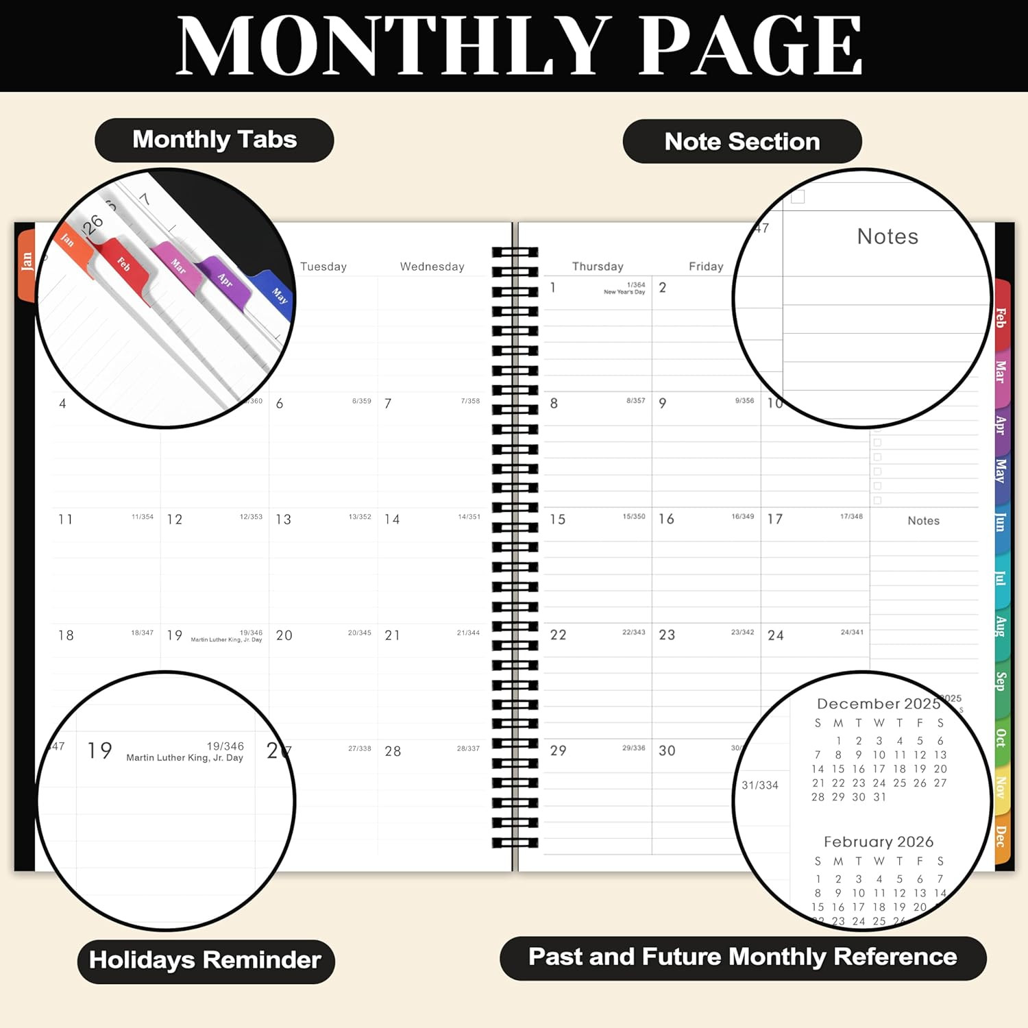 2026 Planner – 2026 Planner Weekly and Monthly, JAN. 2026 – DEC. 2026 11” X 9”