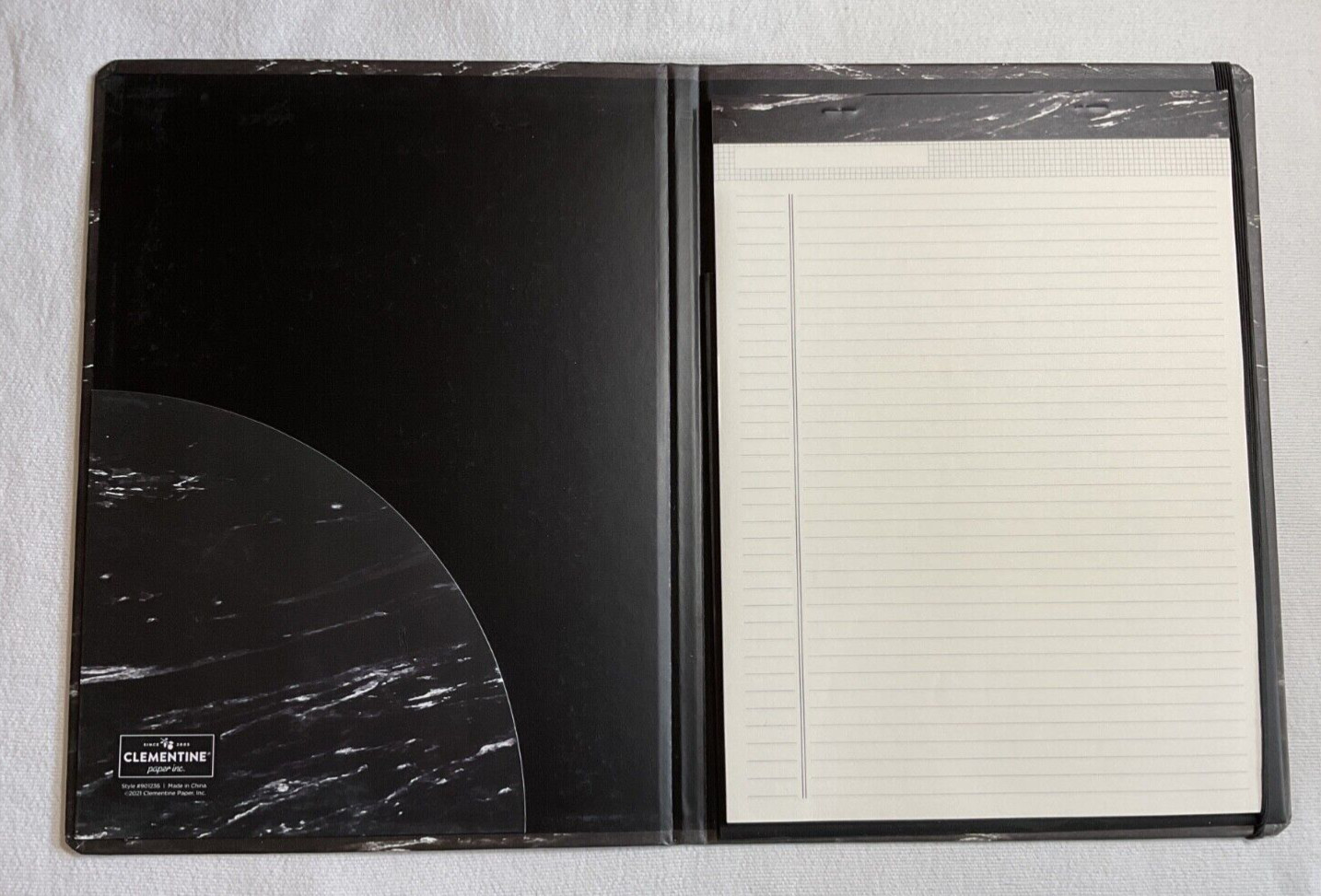 CLEMENTINE Paper Inc. REFILLABLE PADFOLIO BLACK WHITE 8” x 11” Legal Pad NIP
