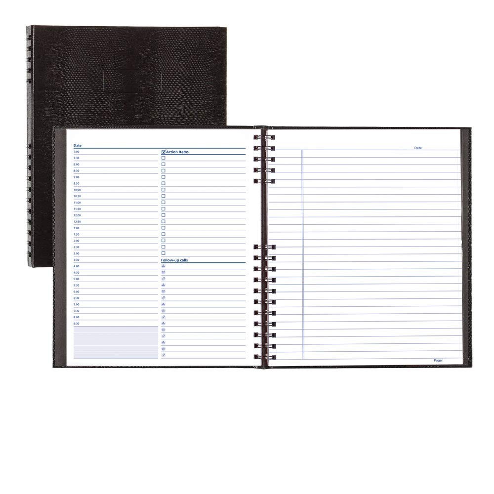 Undated Daily Planner – 200 Pages, 10.75 x 8.5 Inches, Black Design