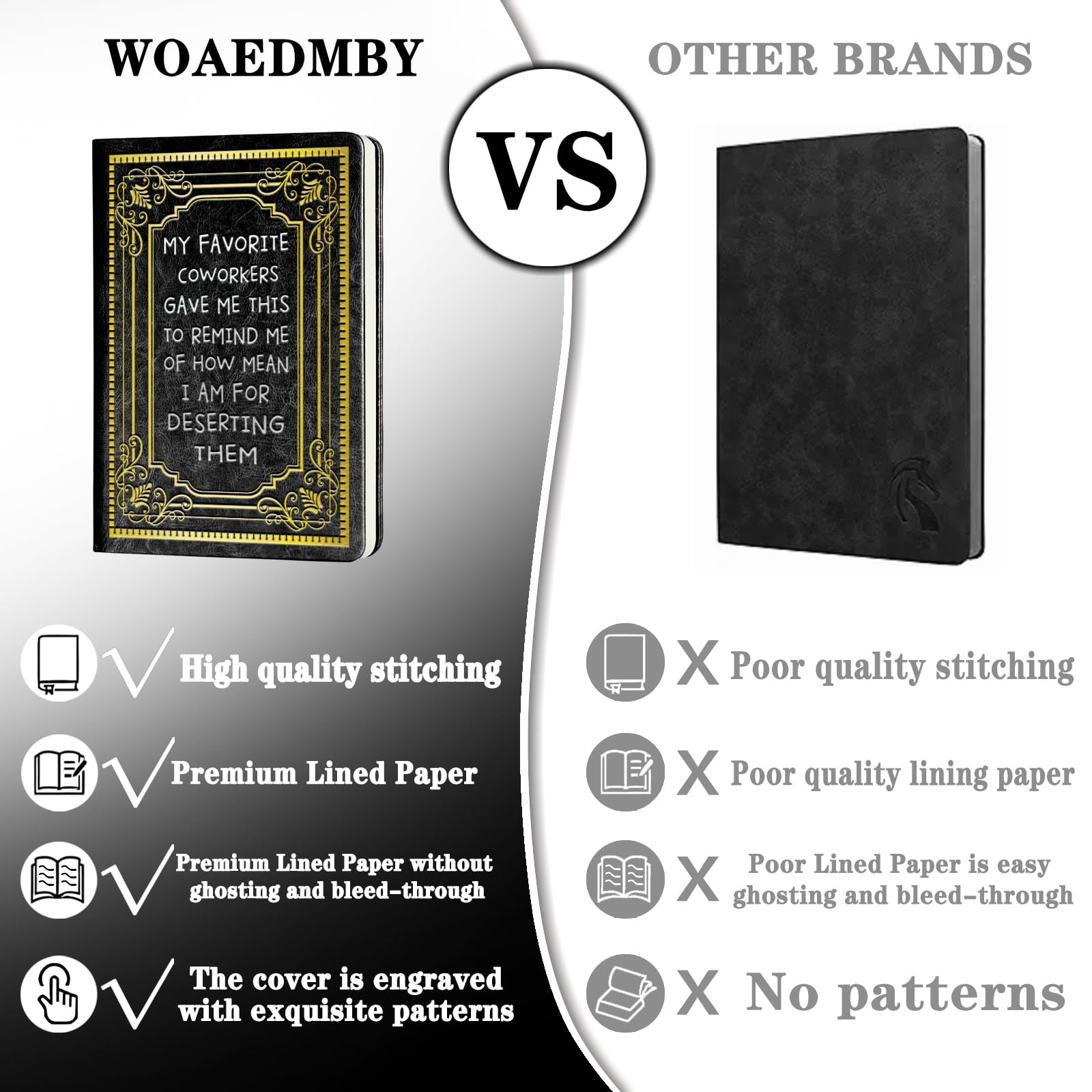 Coworker Gift Funny Notebooks for Work My Favorite MY FAVORITE-Black