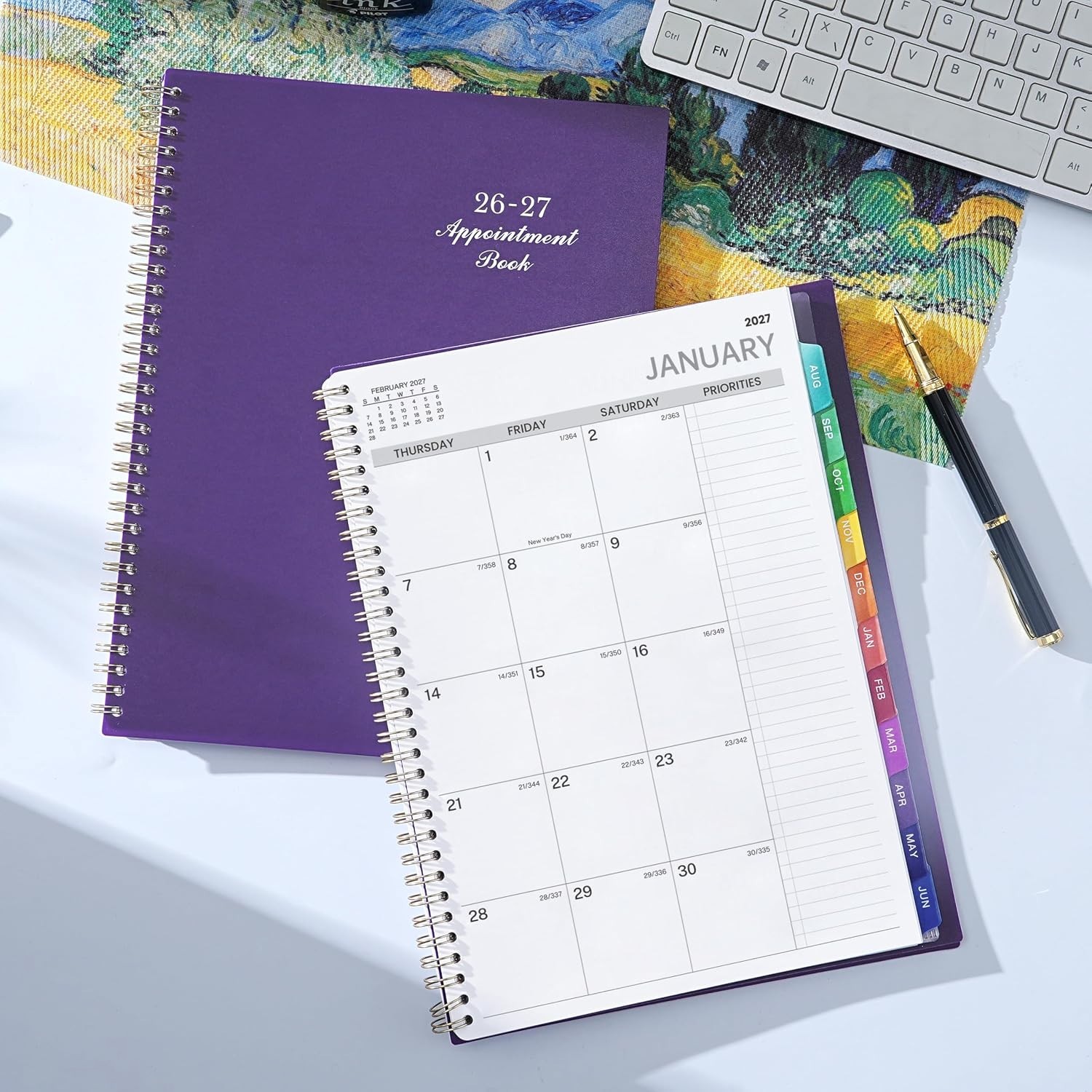 Comprehensive 2026-2027 Planner – 9″ x 11″ with Thick Paper and Daily Planning