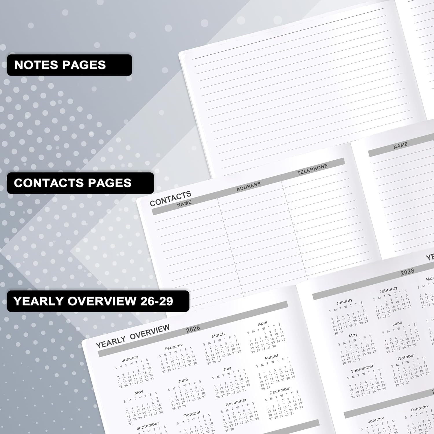 2026-2028 Monthly Planner – 3 Year Monthly Planner 2026-2028, Jan.2026 – Dec.202