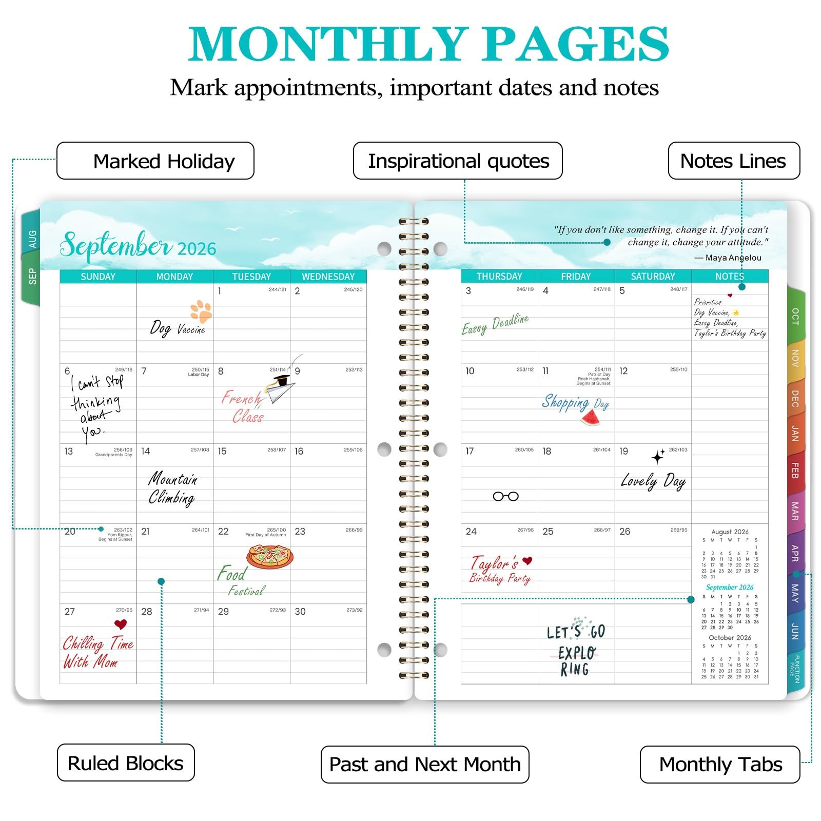 Student Planner 2026-2027 – Planner, School 8.5″ x 11″, Multi-colored