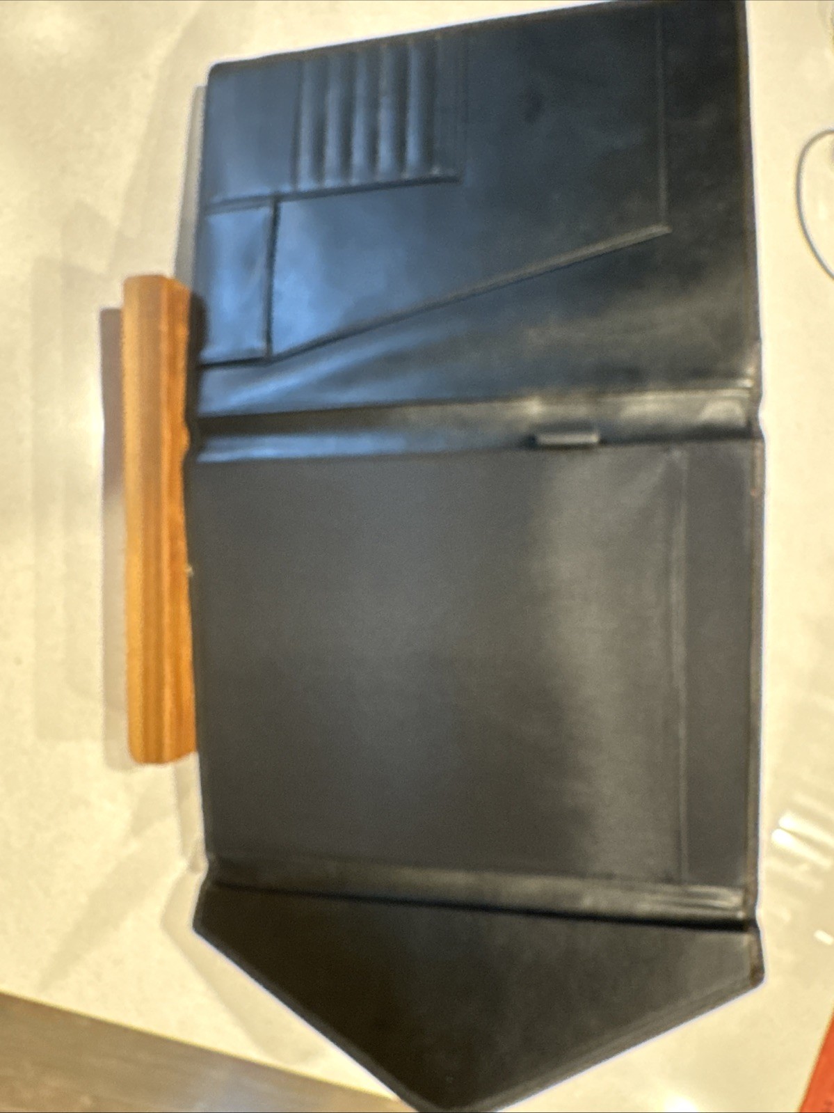 Buxton Black Leather Portfolio Notepad Folder Organizer
