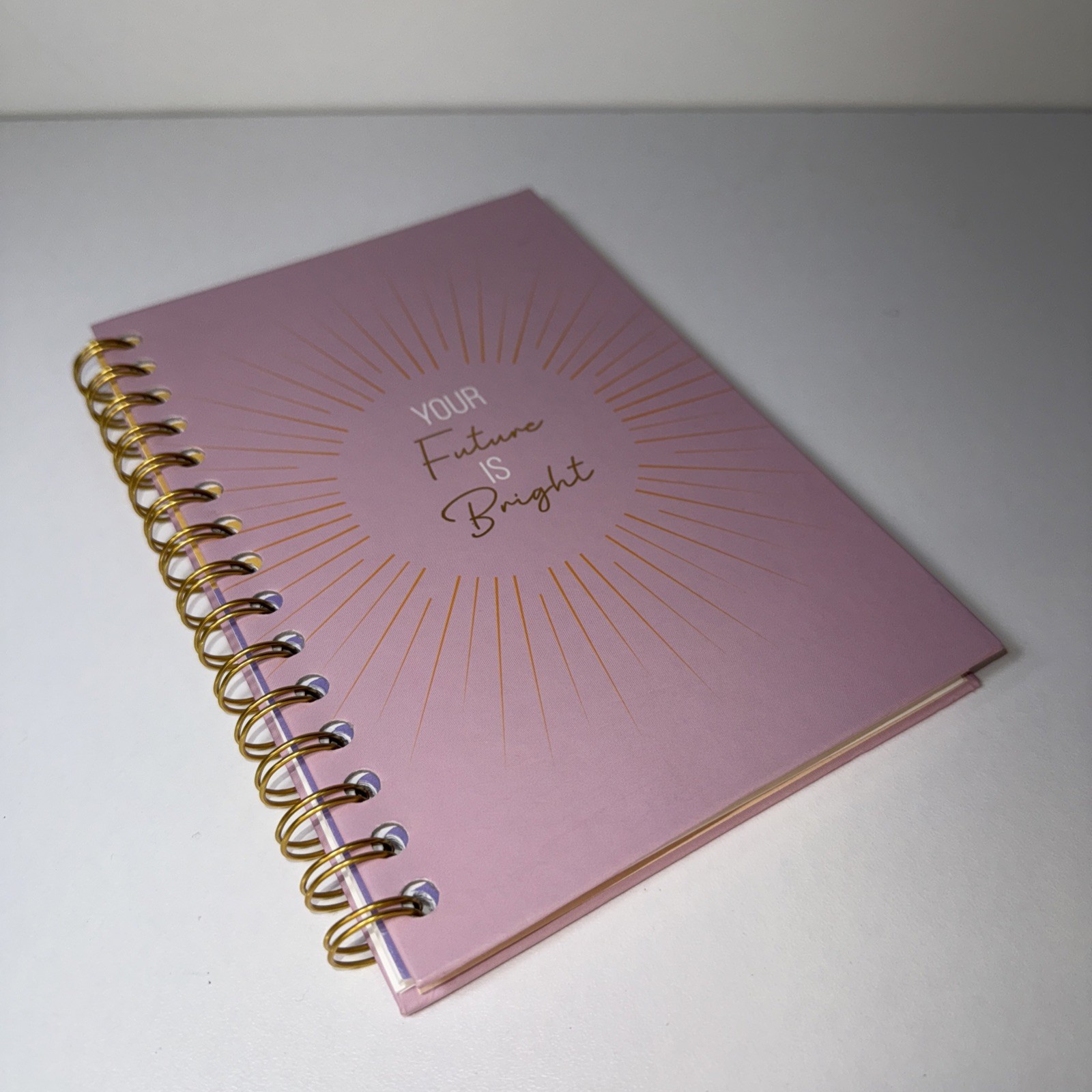 Spiral Journal 5.5in X 8in – ‘Your Future Is Bright’ – Pink