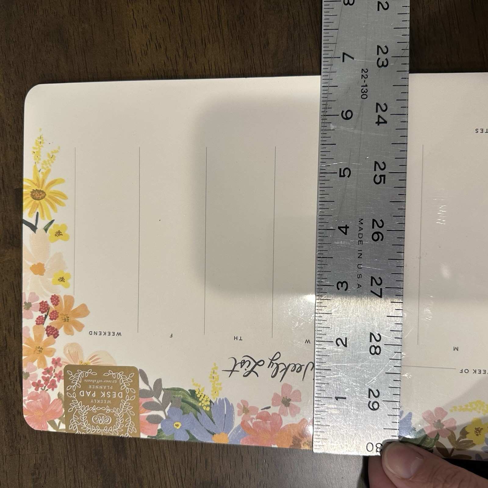 NEW Sealed Rifle Paper Co. Floral Weekly Desk Pad, 52 Tear-Off Pages