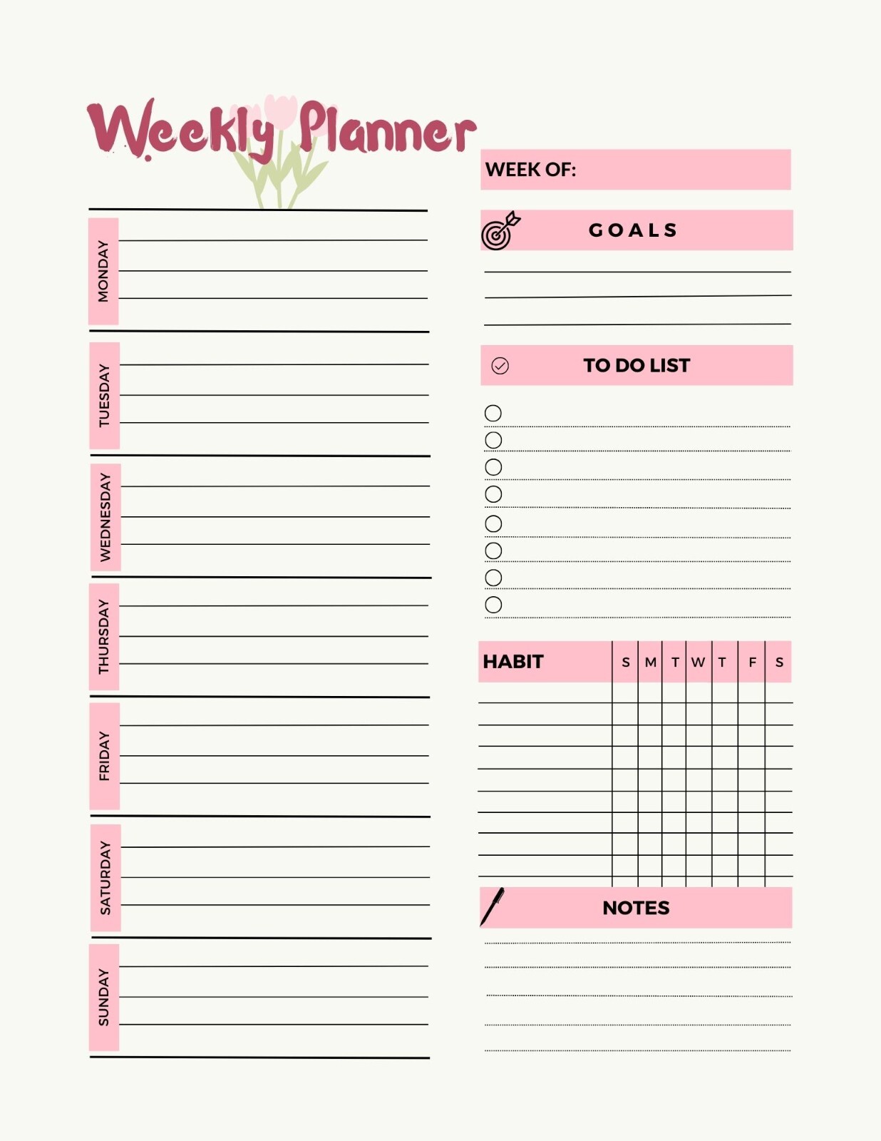 Digital Planner | Daily, Weekly, Work Goodnotes iPad Planner Digital Journal Pdf