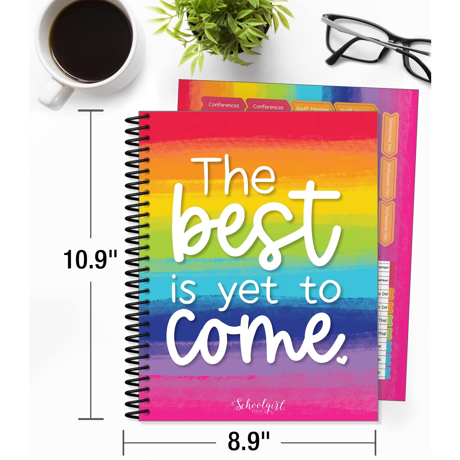 Light Bulb Moments Planner, 8″ x 11″ Undated Daily Planner, Weekly Planner, a…