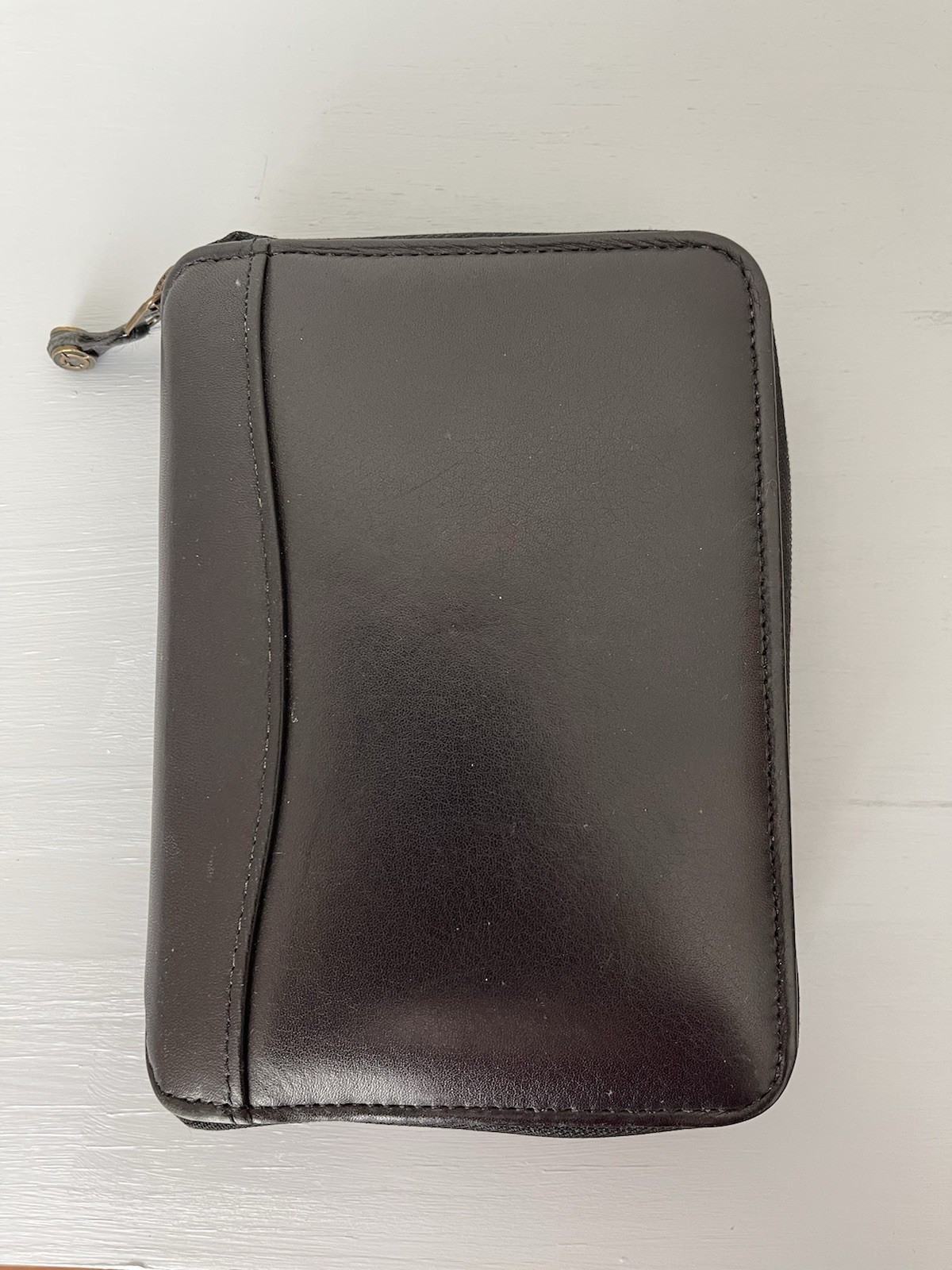 Franklin Covey 6-Ring Zip Compact Planner Black W/new Pages 1996