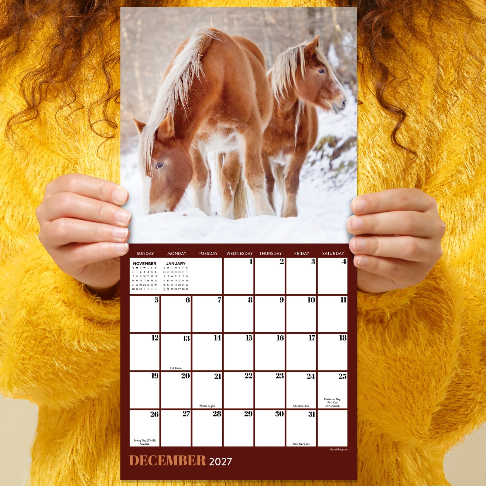 2027 Horses Mini Calendar