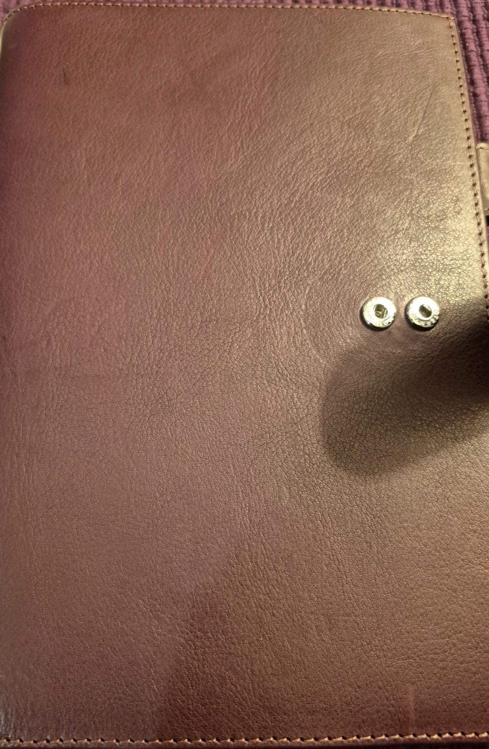 Moterm A5 Veg Tan Cover in Plum with dust bag and original box