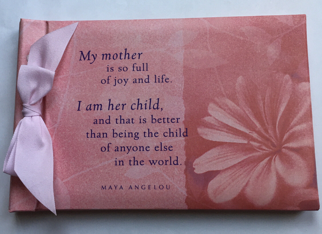 HALLMARK 2003 MAYA ANGELOU MY MOTHER LIFE MOSAIC POEMS & BLANK PAGES Embellish