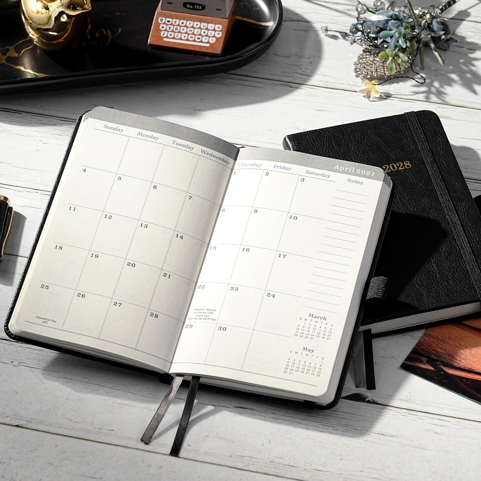 Pocket Planner/Calendar 2026-2028 – 3 Year Monthly Planner 6.3″ × 3.8″, black