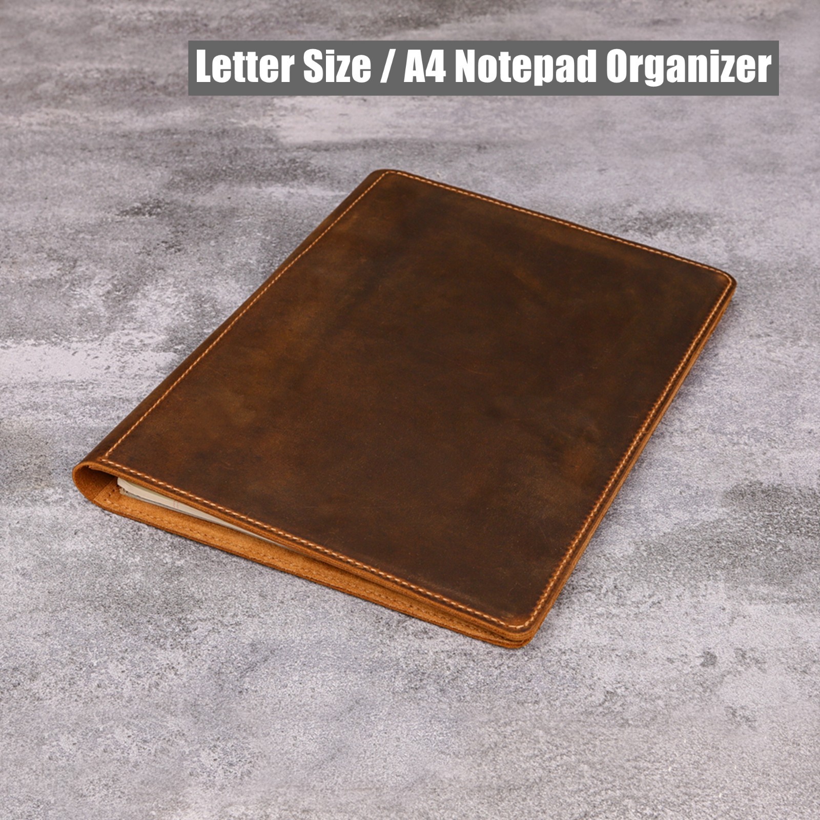 Personalized Leather Portfolio Padfolio Letter Size A4 Notepad Organizer