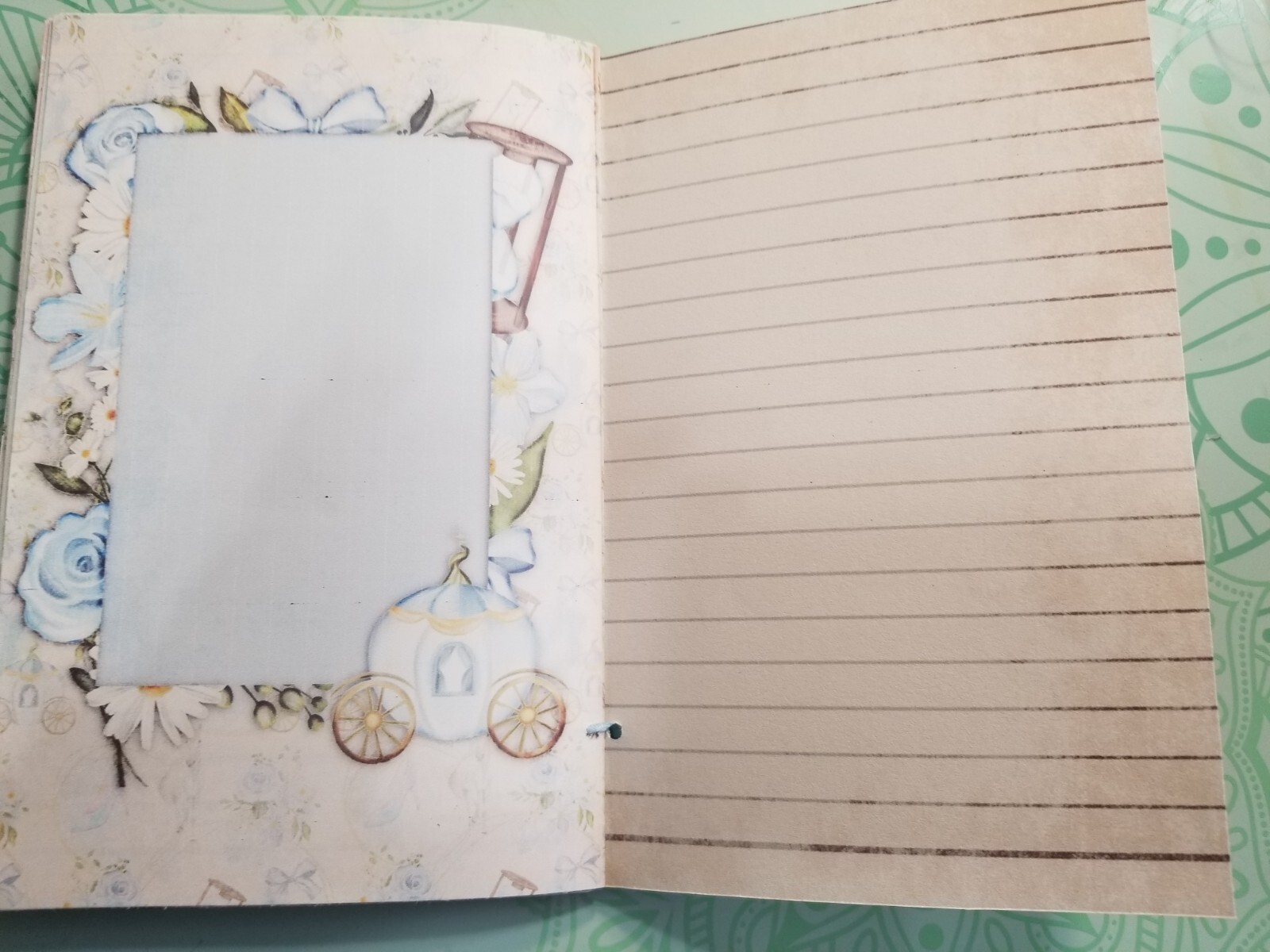 Junk Journal Blank Booklet “PRINCESS TALES” HANDMADE LG 8.5″x5.5″ 40pg