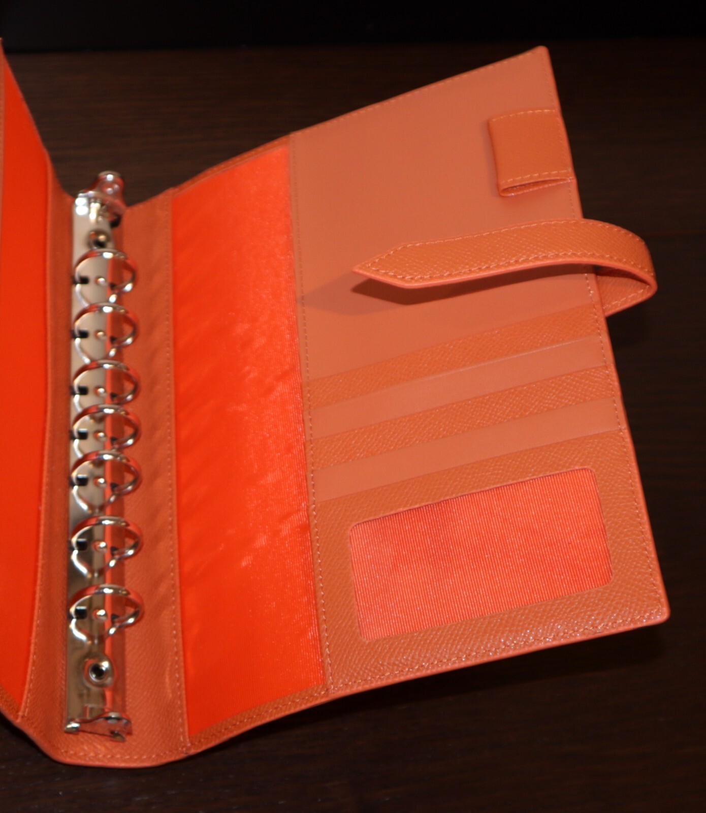 Classic FRANKLIN COVEY | *Noblessa II* ORANGE Leather .875 Rings Planner/Binder