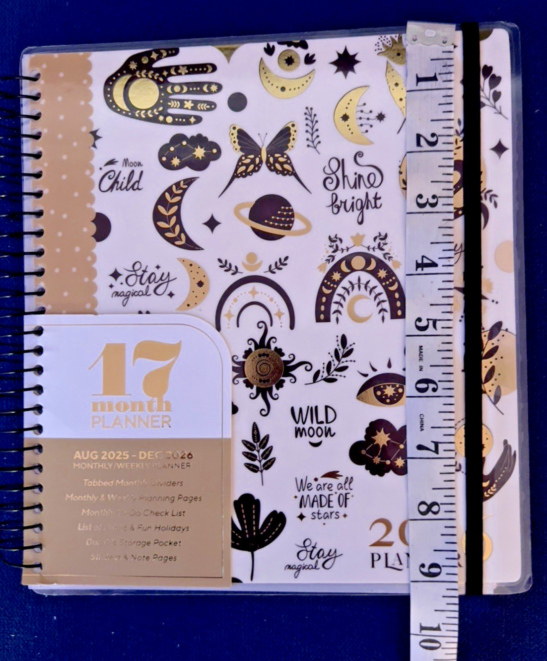 17 Month Planner SHINE BRIGHT Aug 2025 – Dec 2026 Weekly Planning Note Page Gift