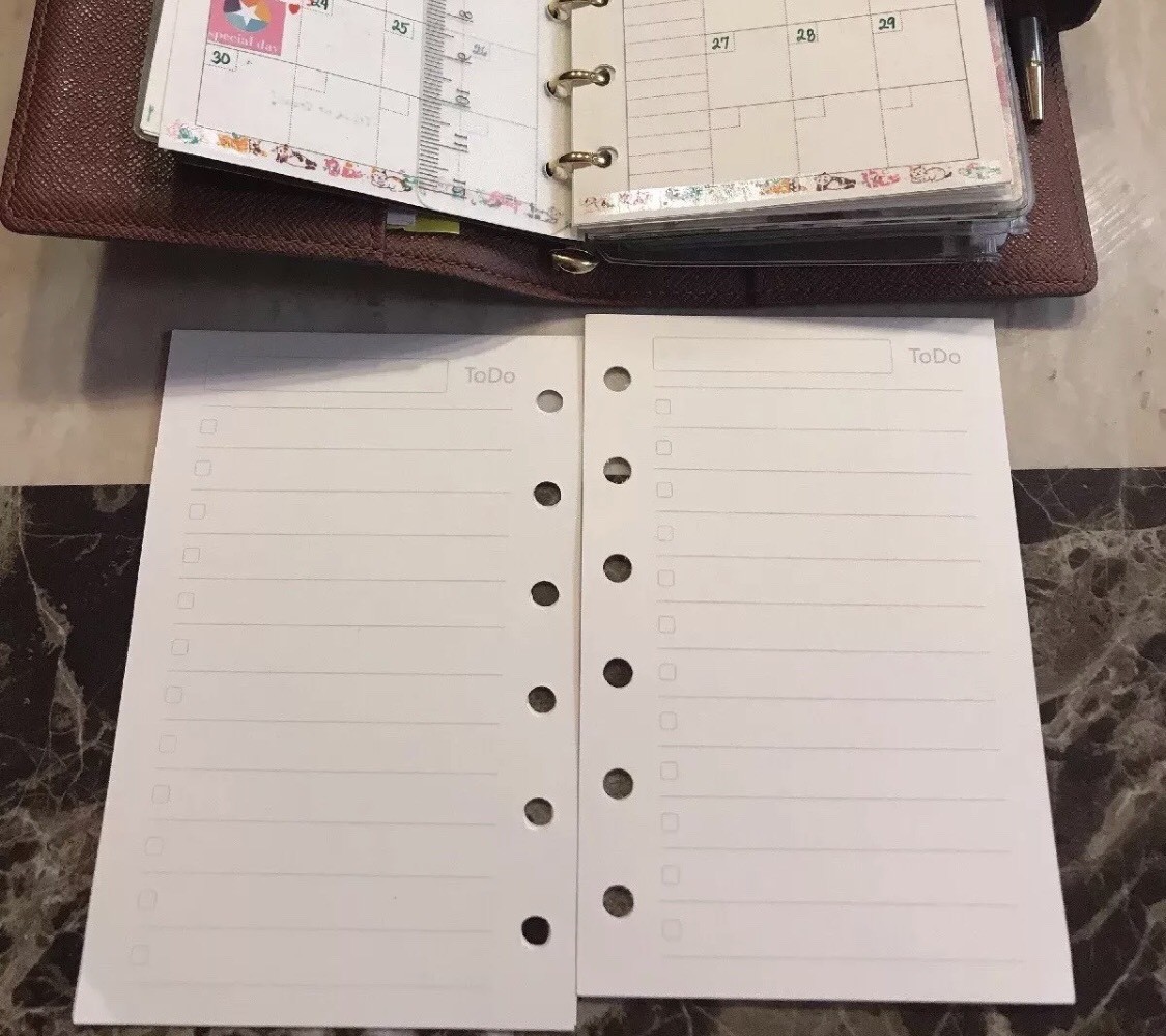 Agenda-PM-Mini-Inserts-JUST-TODO-Refills Fits For PM Size Agenda #007