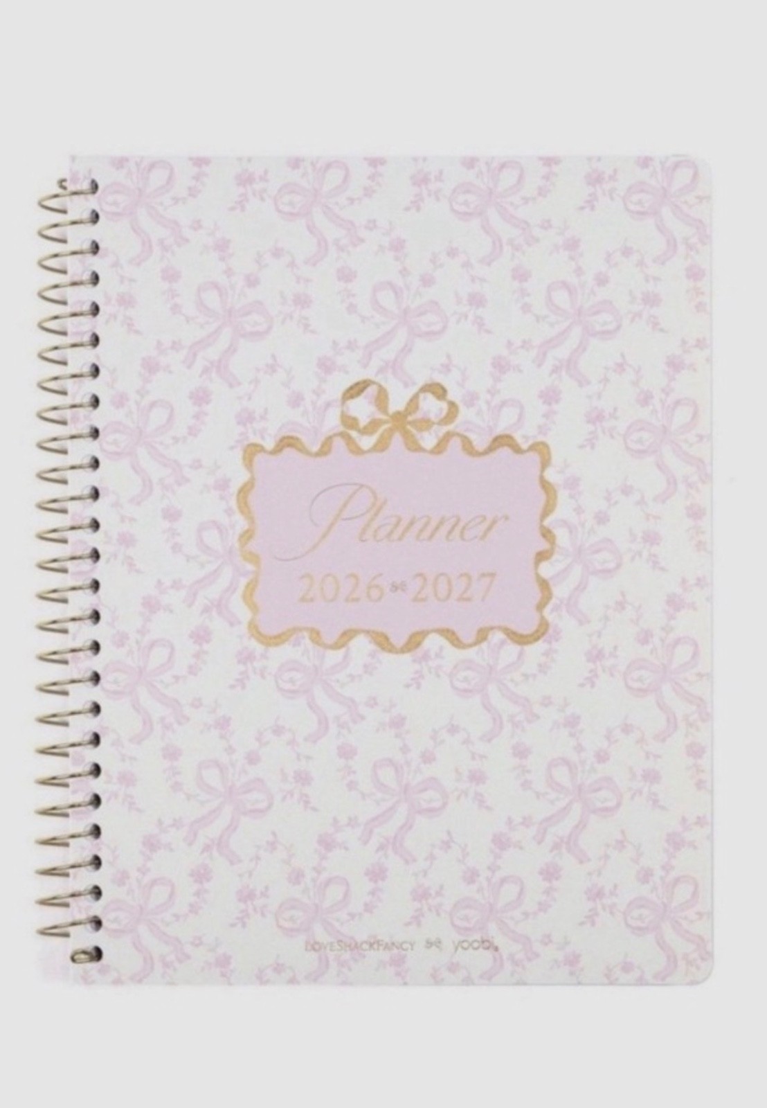LoveShackFancy x Target – Yoobi Monthly and Weekly Planner 7″x 9″ – Coquette Bow
