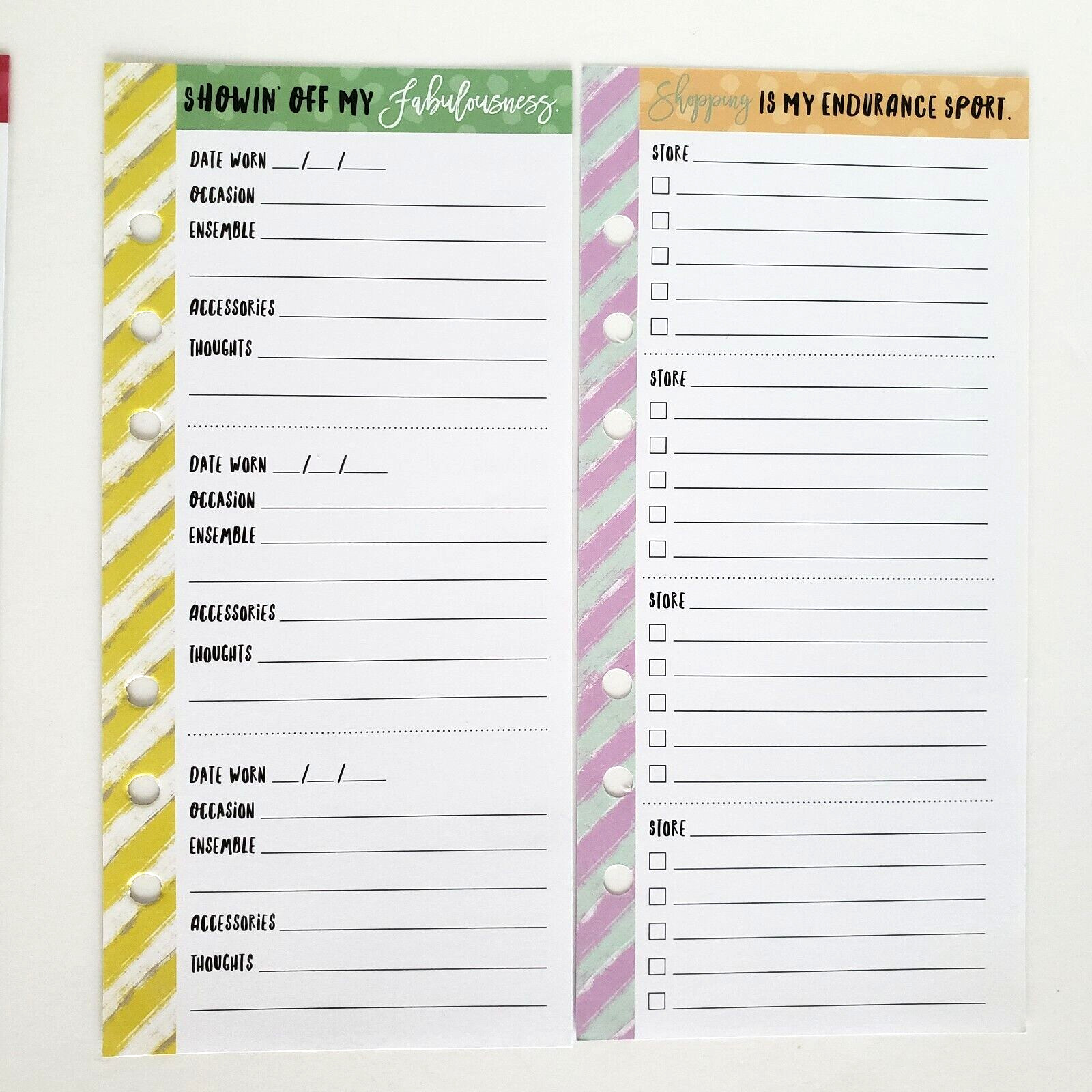 Recollections Creative Year Planner Leisure Pages INSERTS W Dividers 40 Sheets