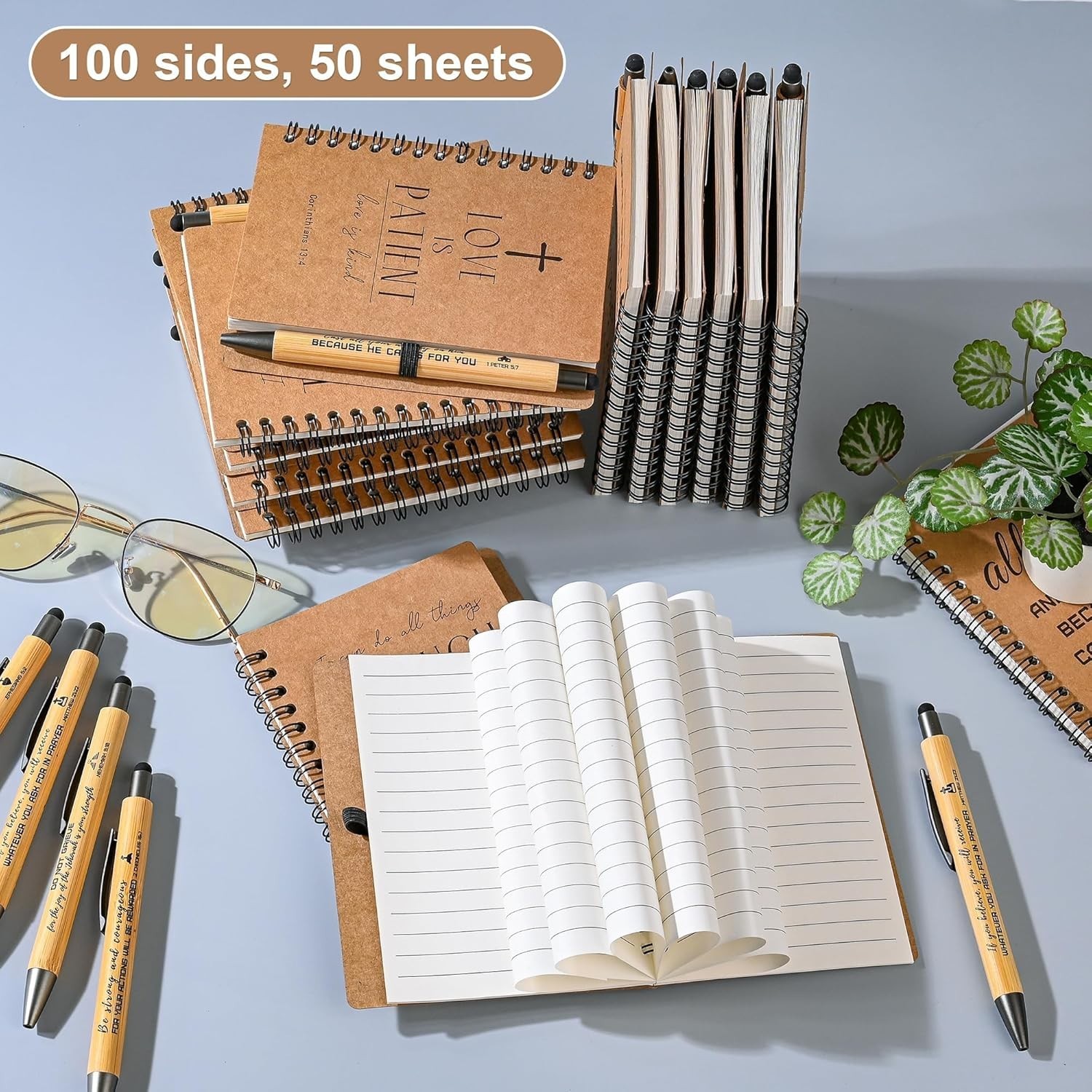 60 Bulk Christian Spiral Notebooks with Pens – Perfect Gifts for All Occasions