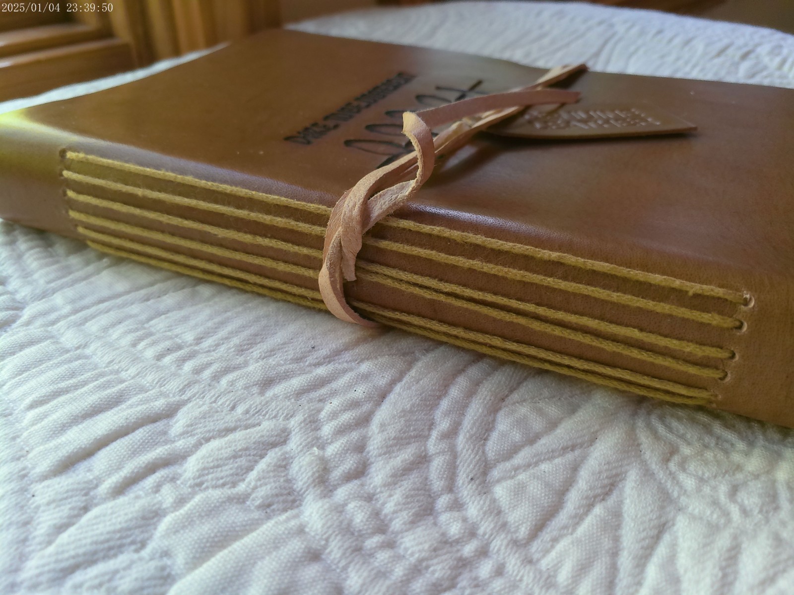 GENUINE LEATHER HANDMADE 144 LINED PAGES INDIA DARE TO BE DIFFERENT SADDLE TAN#4
