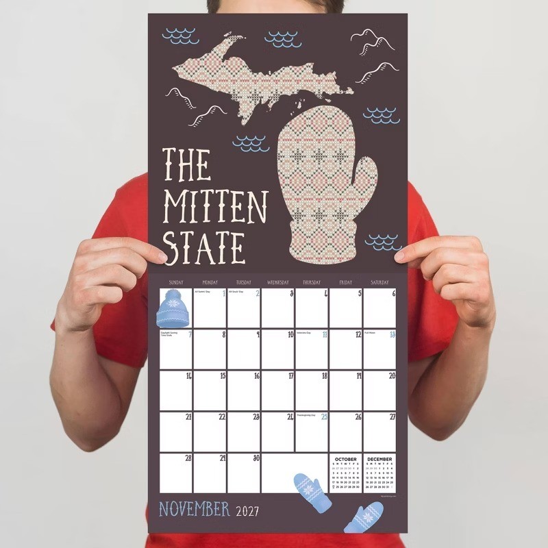2027 Home Michigan Wall Calendar