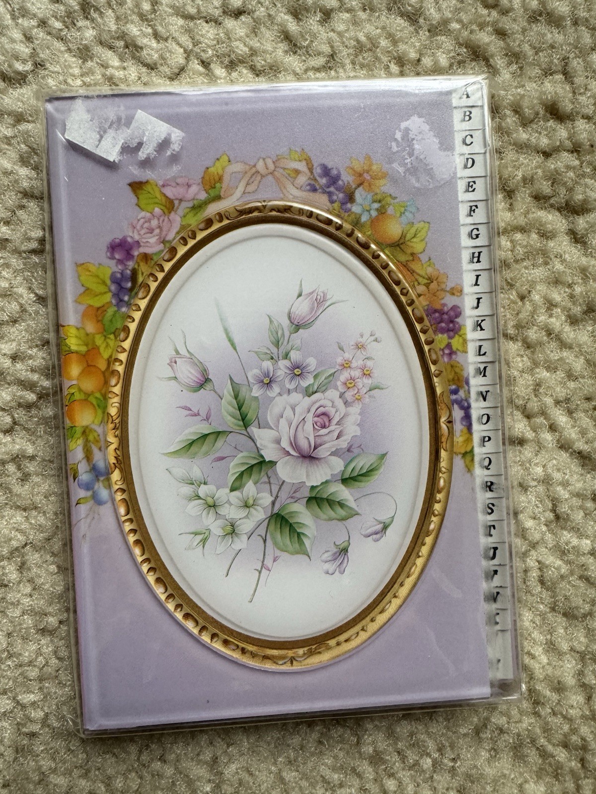 Floral Address Books Hardcover Laquer 3.5×5″ Wildflowers Blue Pink Lavender Gift