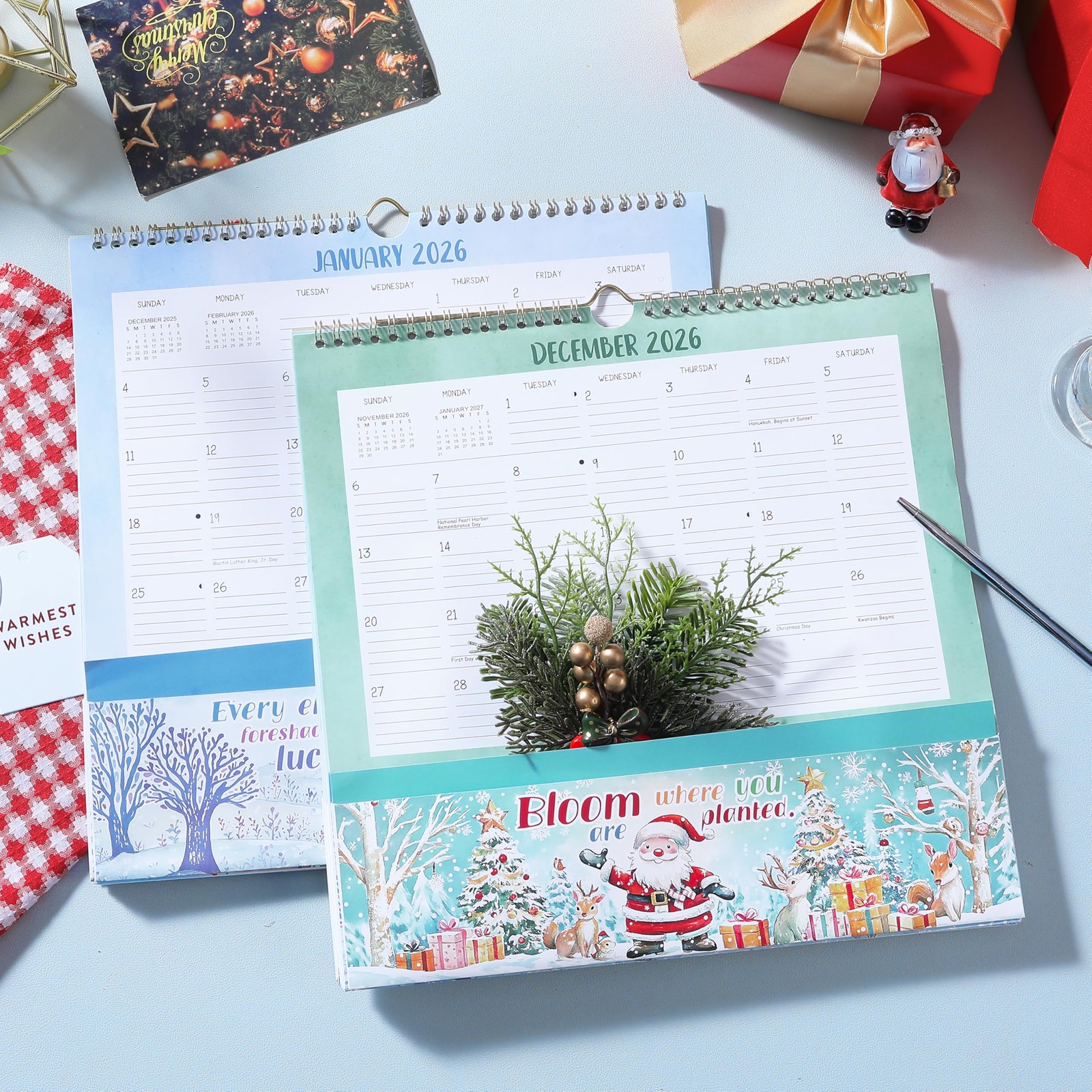 2026 Wall Calendar – 2026 with Pockets, 12″ x 12″, Jan. 2026 – White