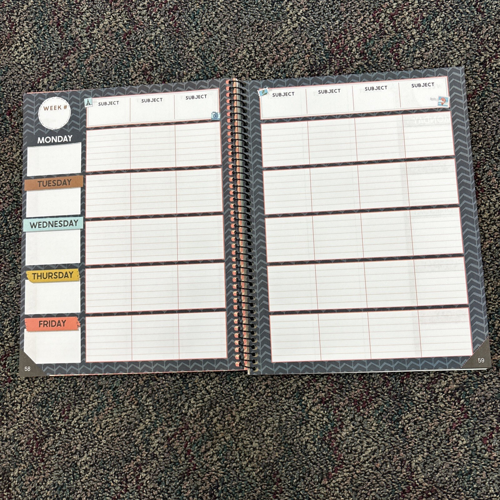 12 Month Teacher Planner W/Stickers & Tabs, Teachers Make A World Of Difference
