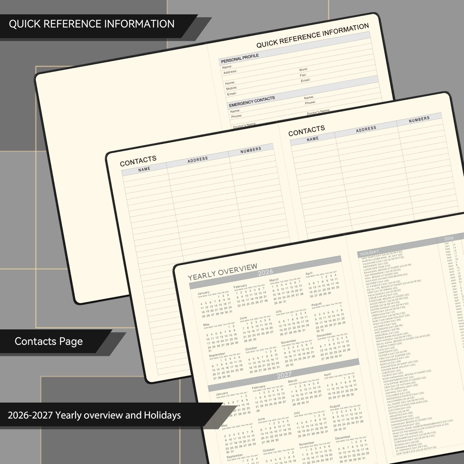 2026 Planner – Weekly and Monthly Planner 2026, Jan.2026 – Dec.2026, 9″ x 11″…