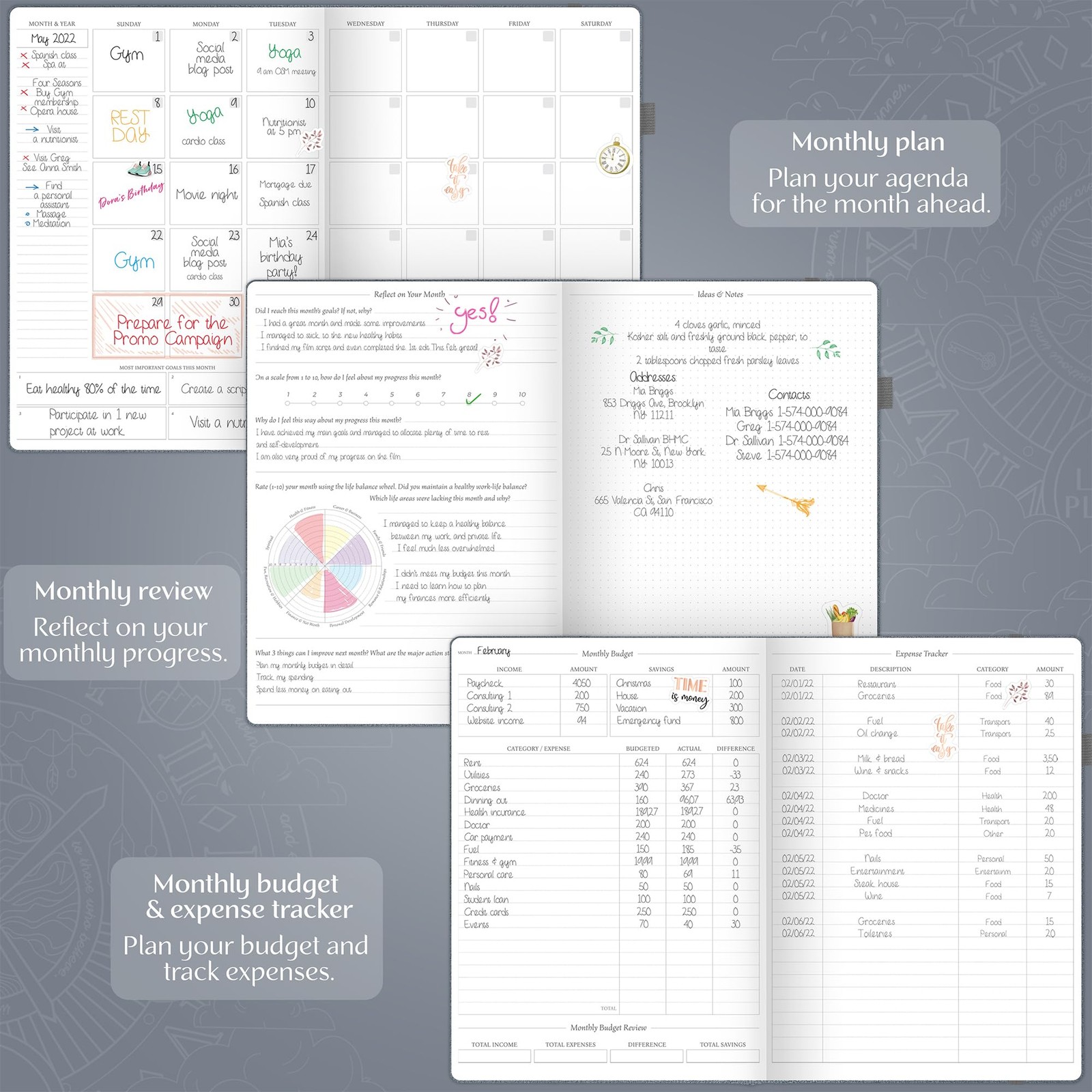 Legend Planner Pro Premium Large Undated Weekly Planner Habit Tracker Life