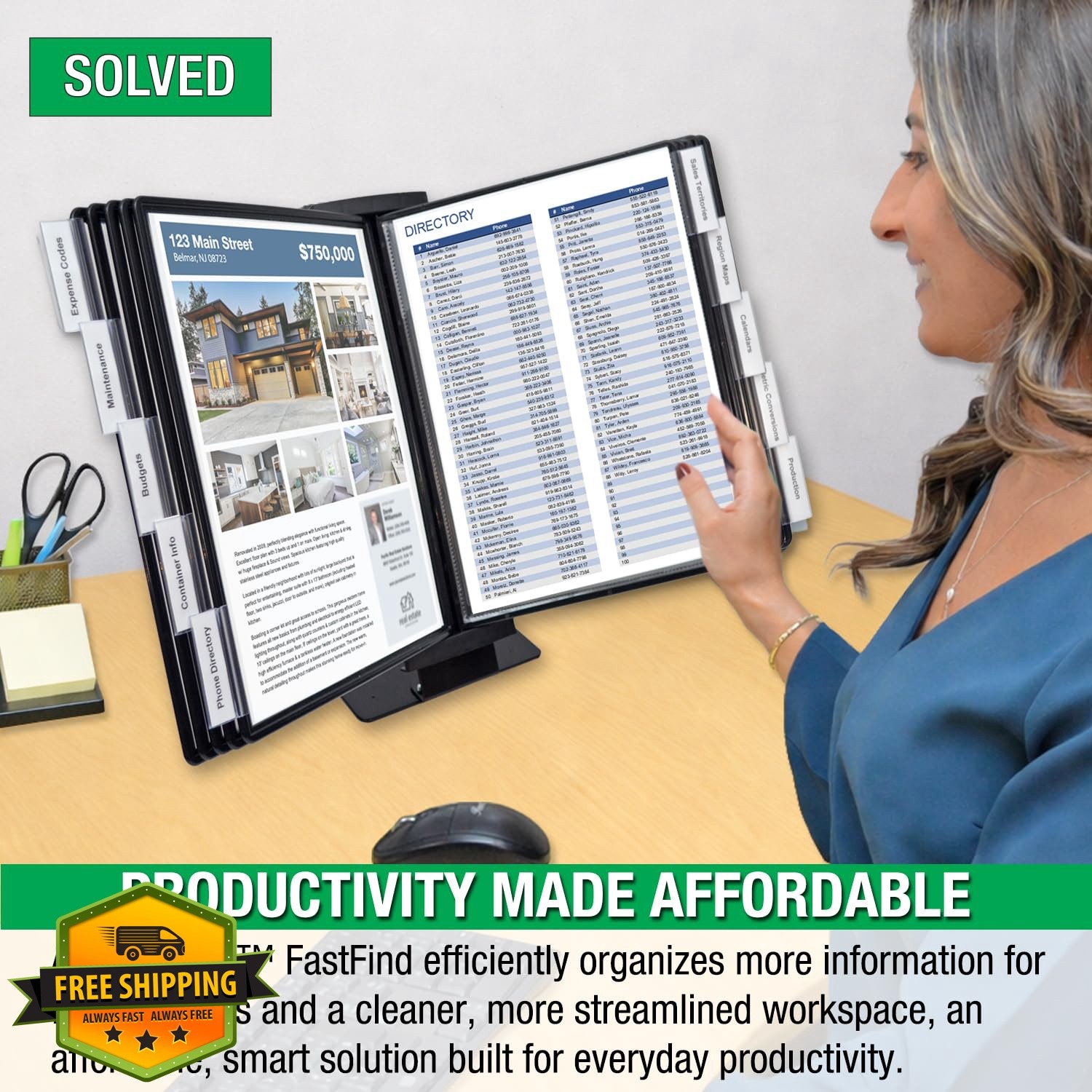 Ultimate Office Desktop Reference 10 Pocket Black