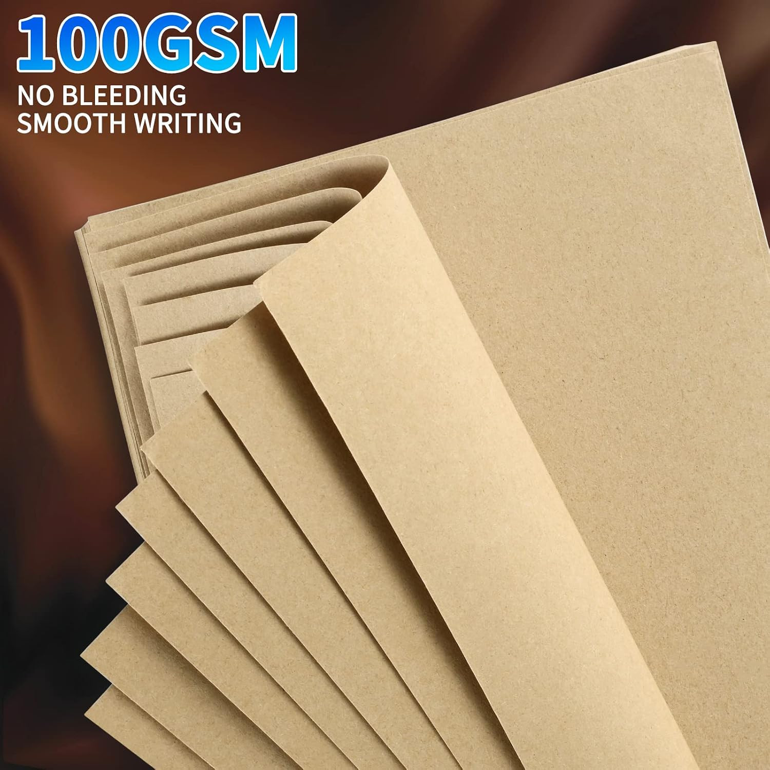A6 Blank Vintage Refillable Paper, Retro A6 Binder Refills Paper for 6-Ring Bind