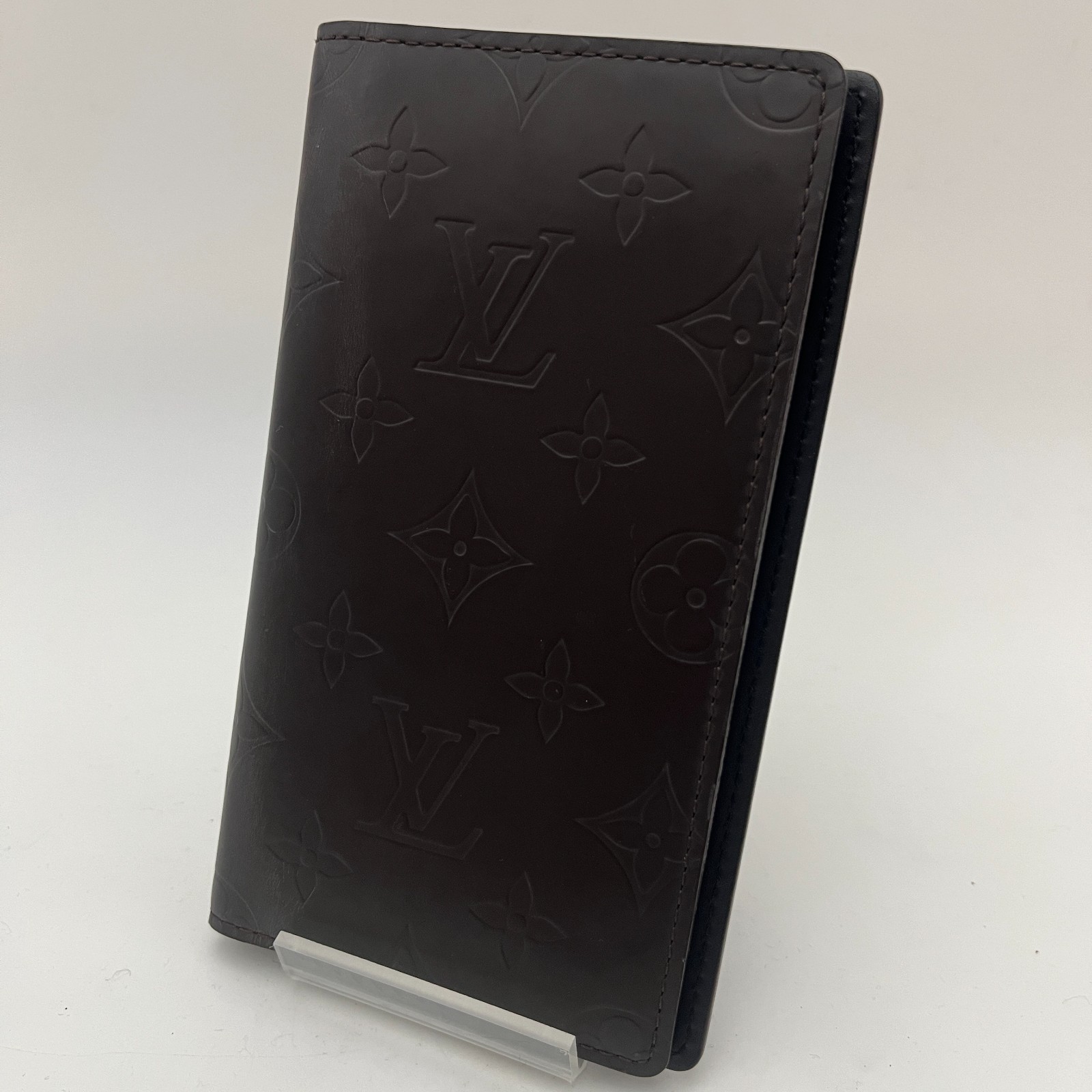 Louis Vuitton Monogram Matt Agenda Poche R20952 Notebook Cover Auth C203
